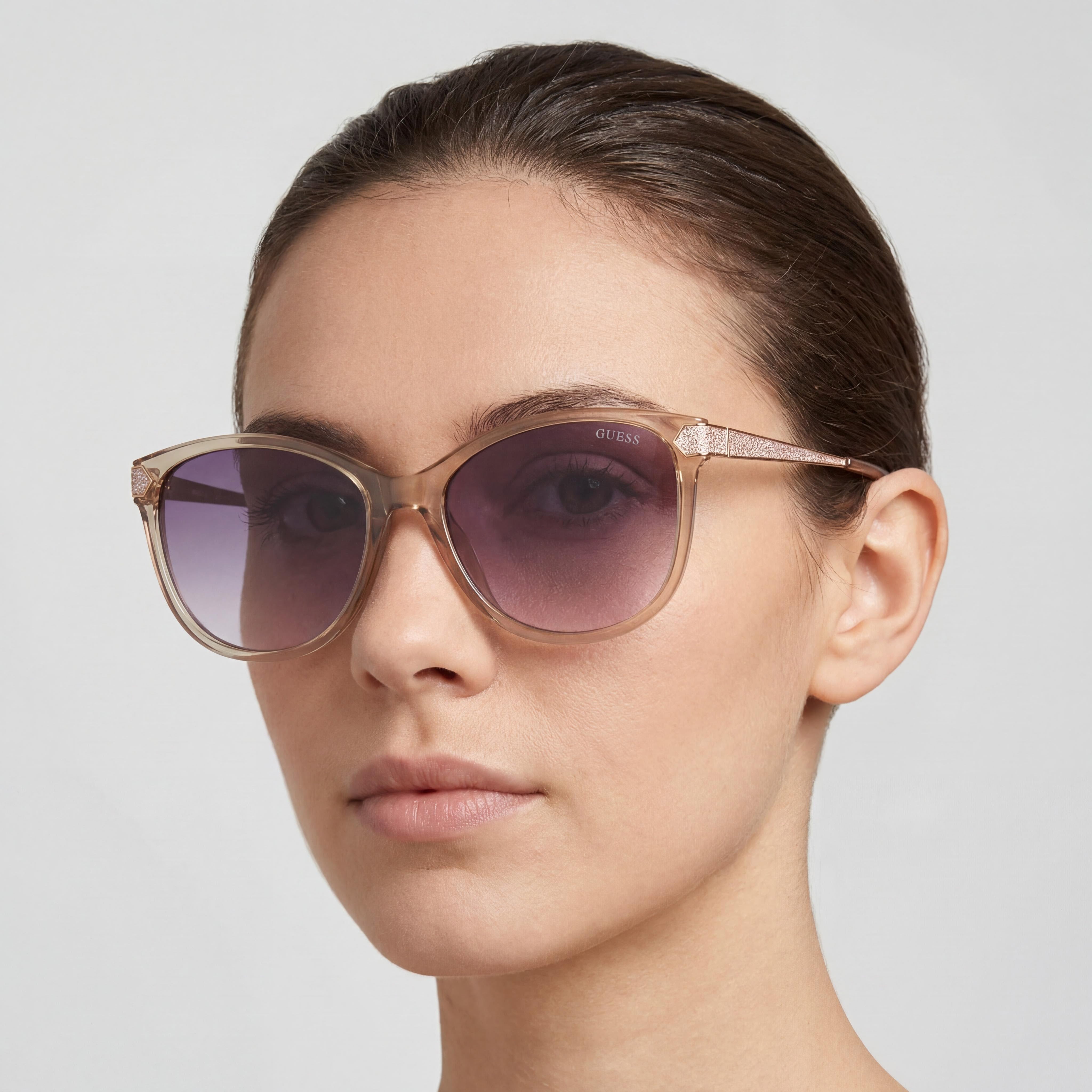 Guess GF6104 57T Beige Cat Eye Gradient Sunglasses for Women, Photo 5