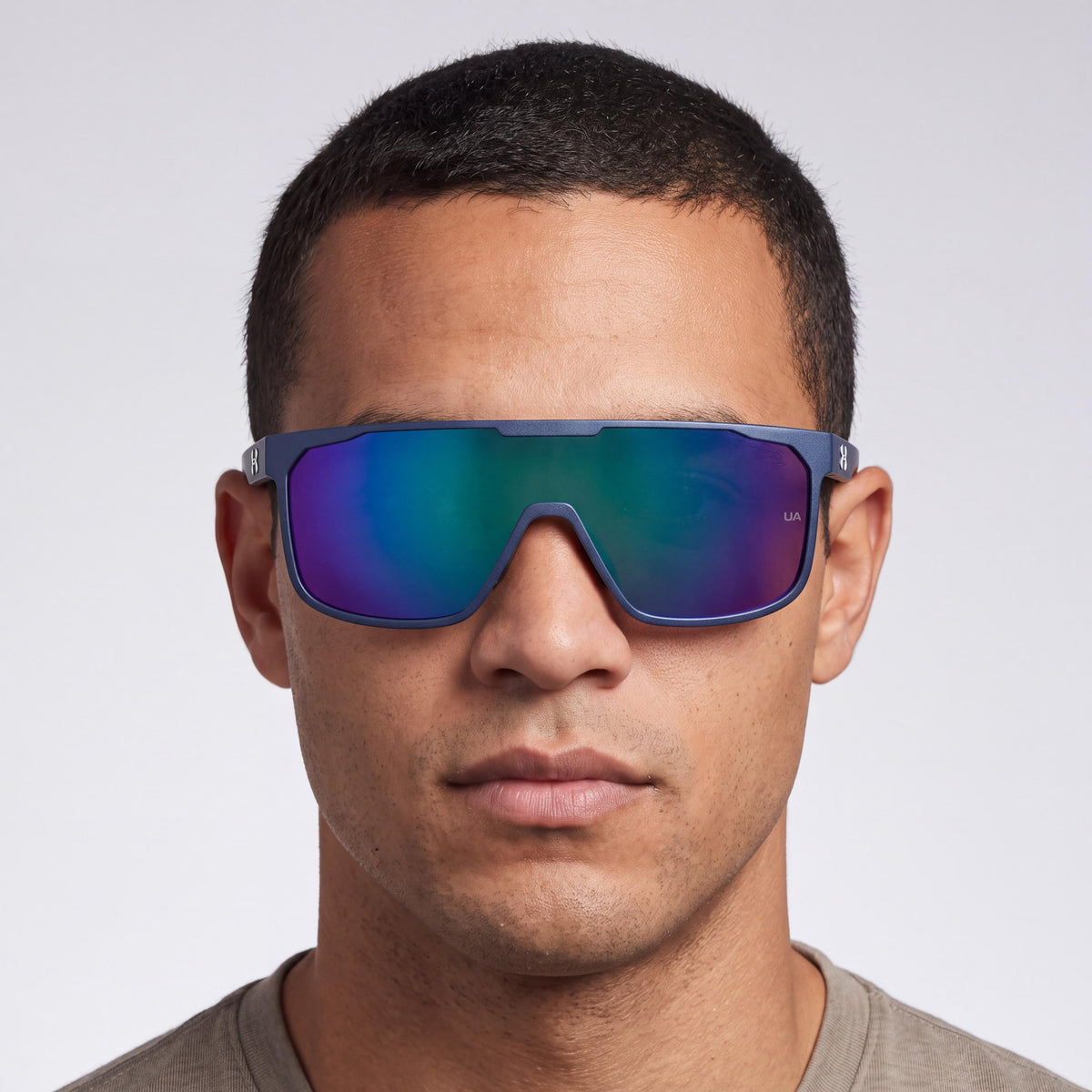 Under Armour Men's Polyamide Frame Matte Violet Sunglasses Green Multilayer Lenses Size 99-01-140, Photo 3