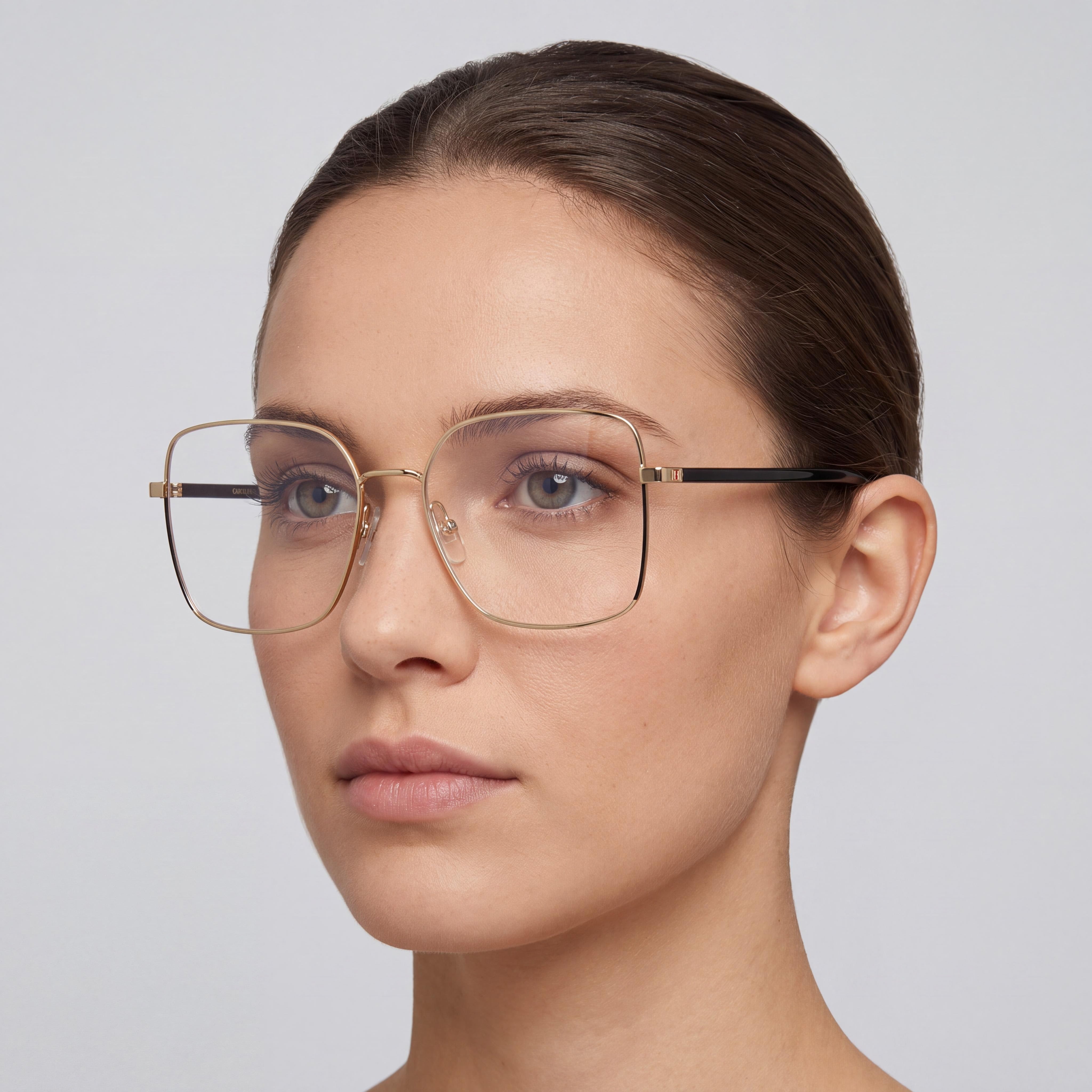 Carolina Herrera HER 0248 Women's Eyeglasses with Gold Black Metal Frame, Non-Polarized, 53mm Lens Width, Photo 4
