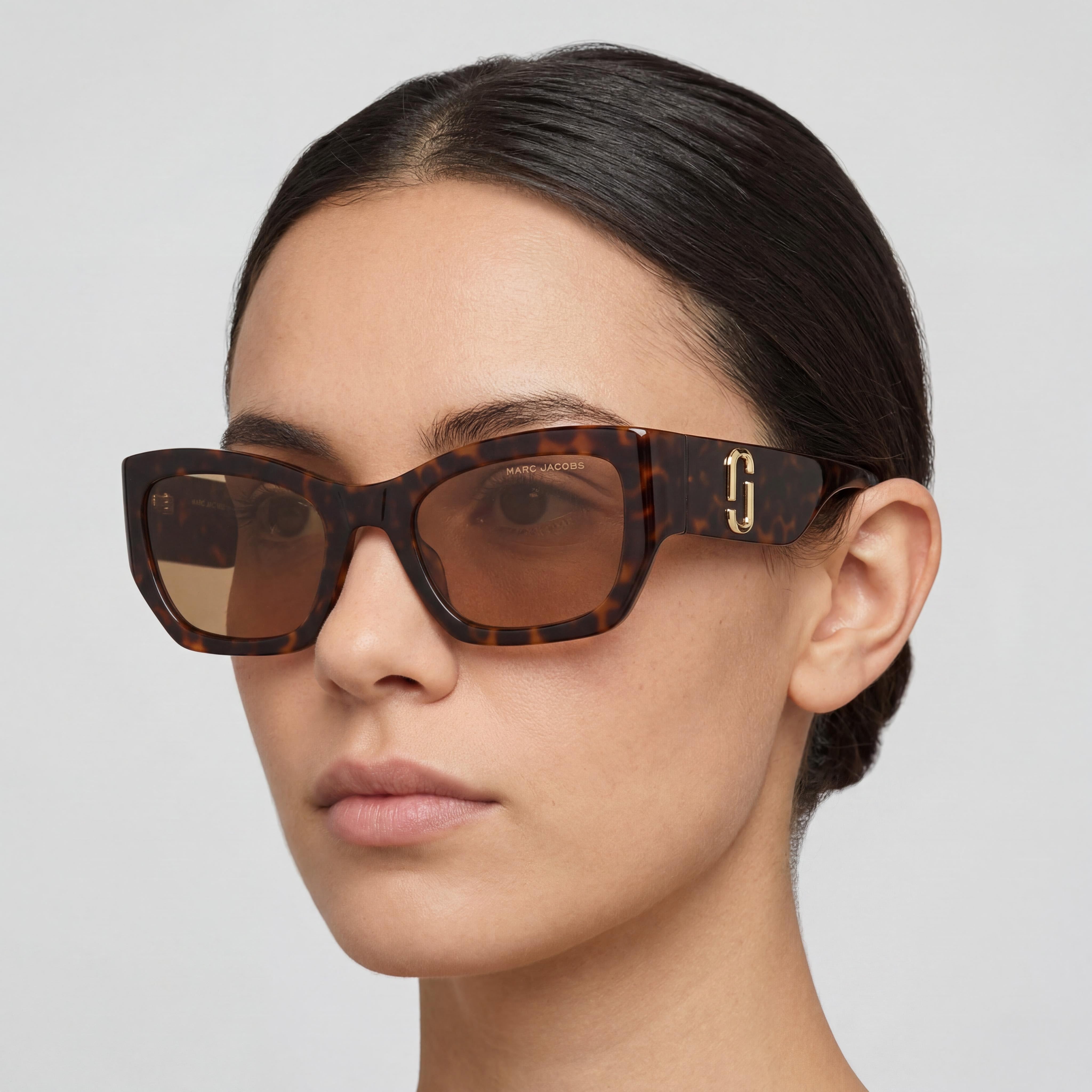 Marc Jacobs Casual Women's Havana 100% UV Protection Non-Polarized Sunglasses 53-21-135mm, Photo 5