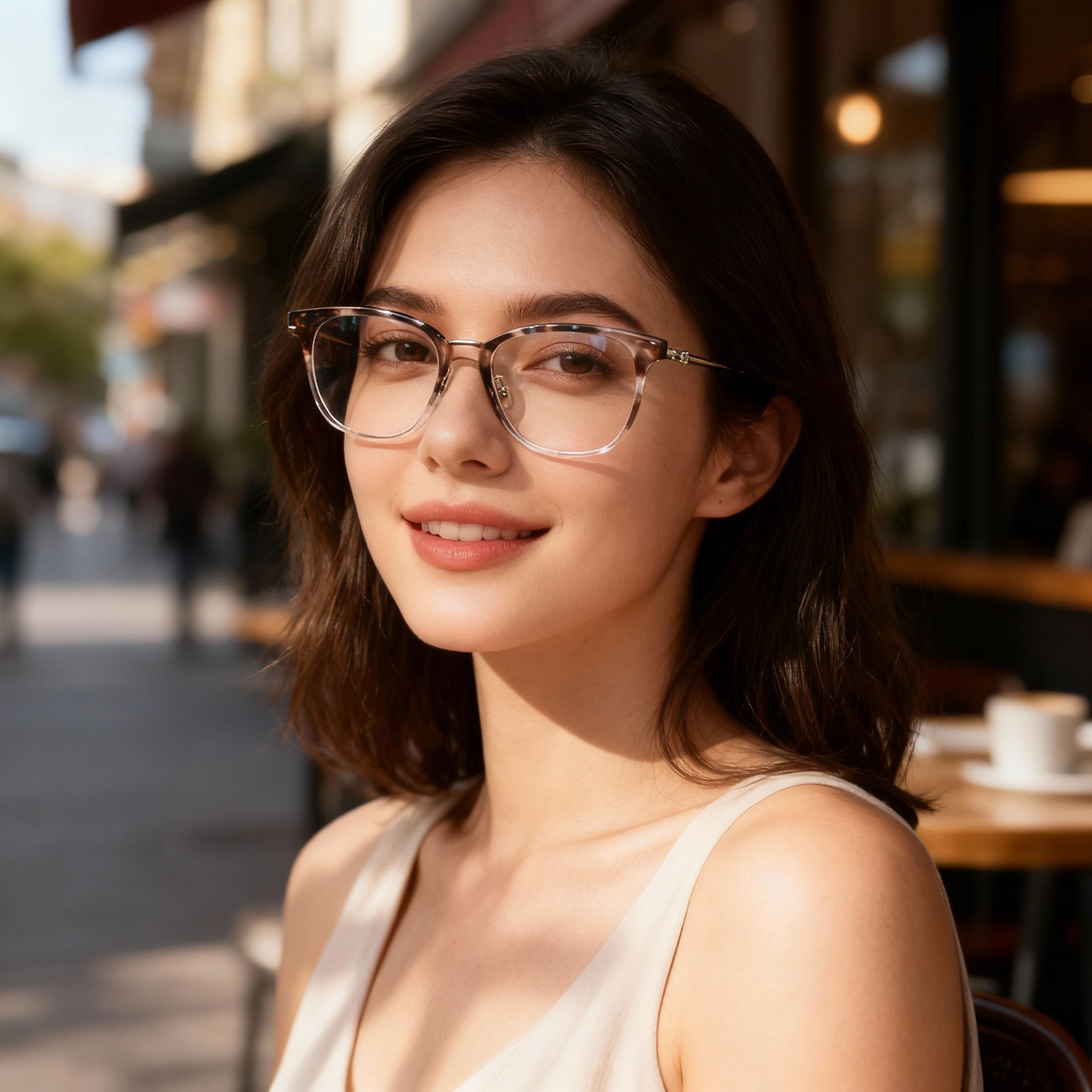 Longchamp LO2675 46526 Women's Casual Optical Frames in Rose Tortoise with Polycarbonate Lens, 54mm, Photo 5