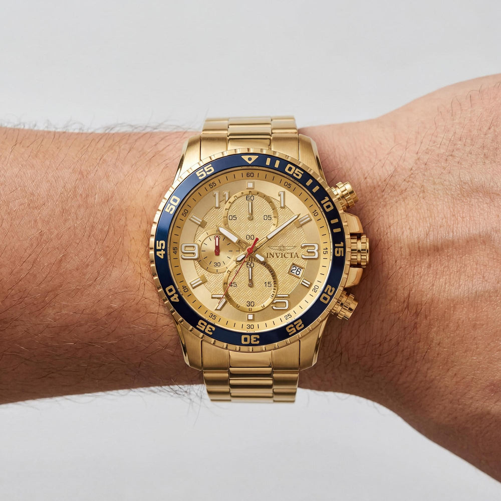 Invicta Specialty 49095 Men's Gold 45mm Quartz Stainless Steel Bracelet Watch Water Resistant