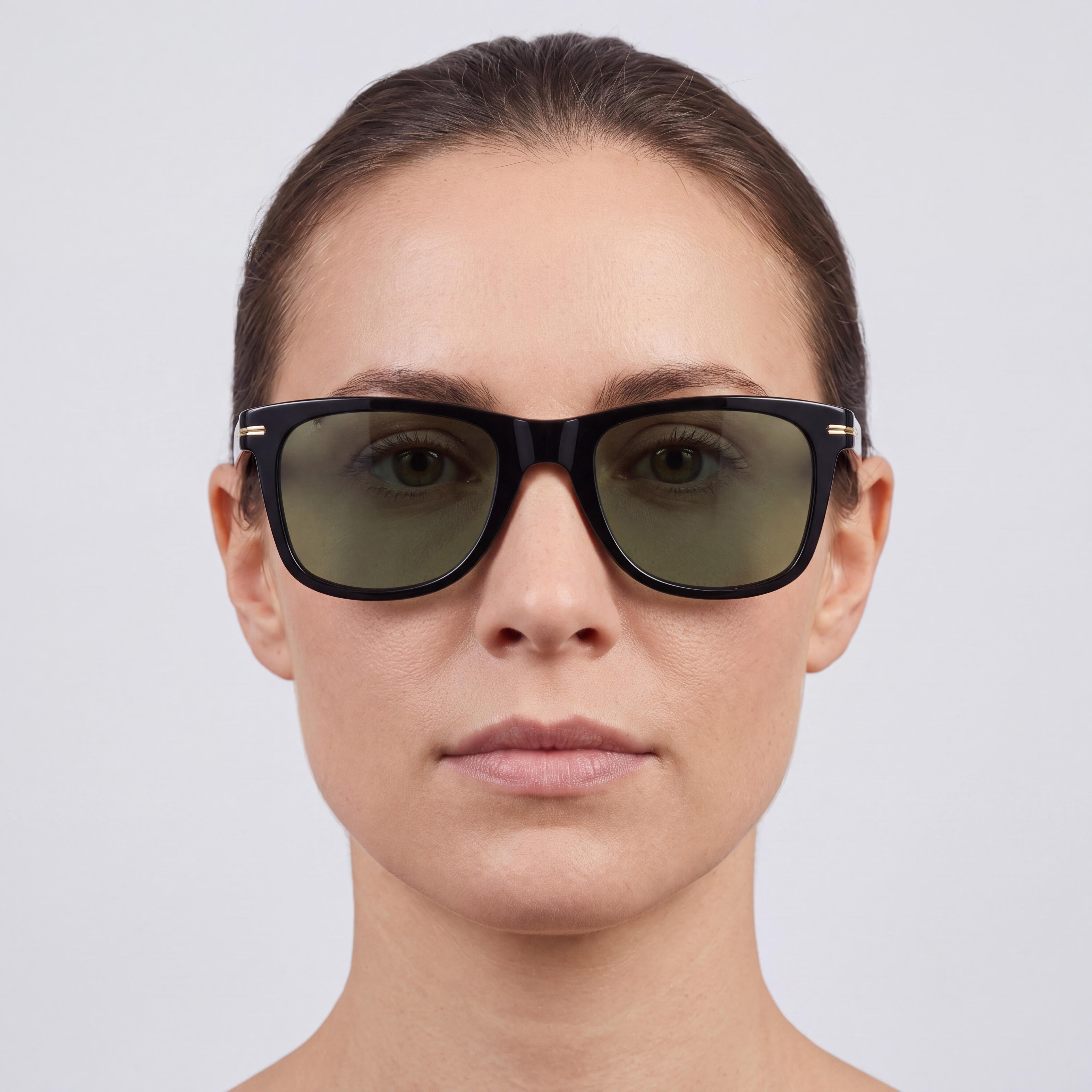 Gafas de sol rectangulares Hugo Boss Classic para mujer, negras, de plástico ecológico, con protección UV, sin polarizar, 52 mm, Photo 4