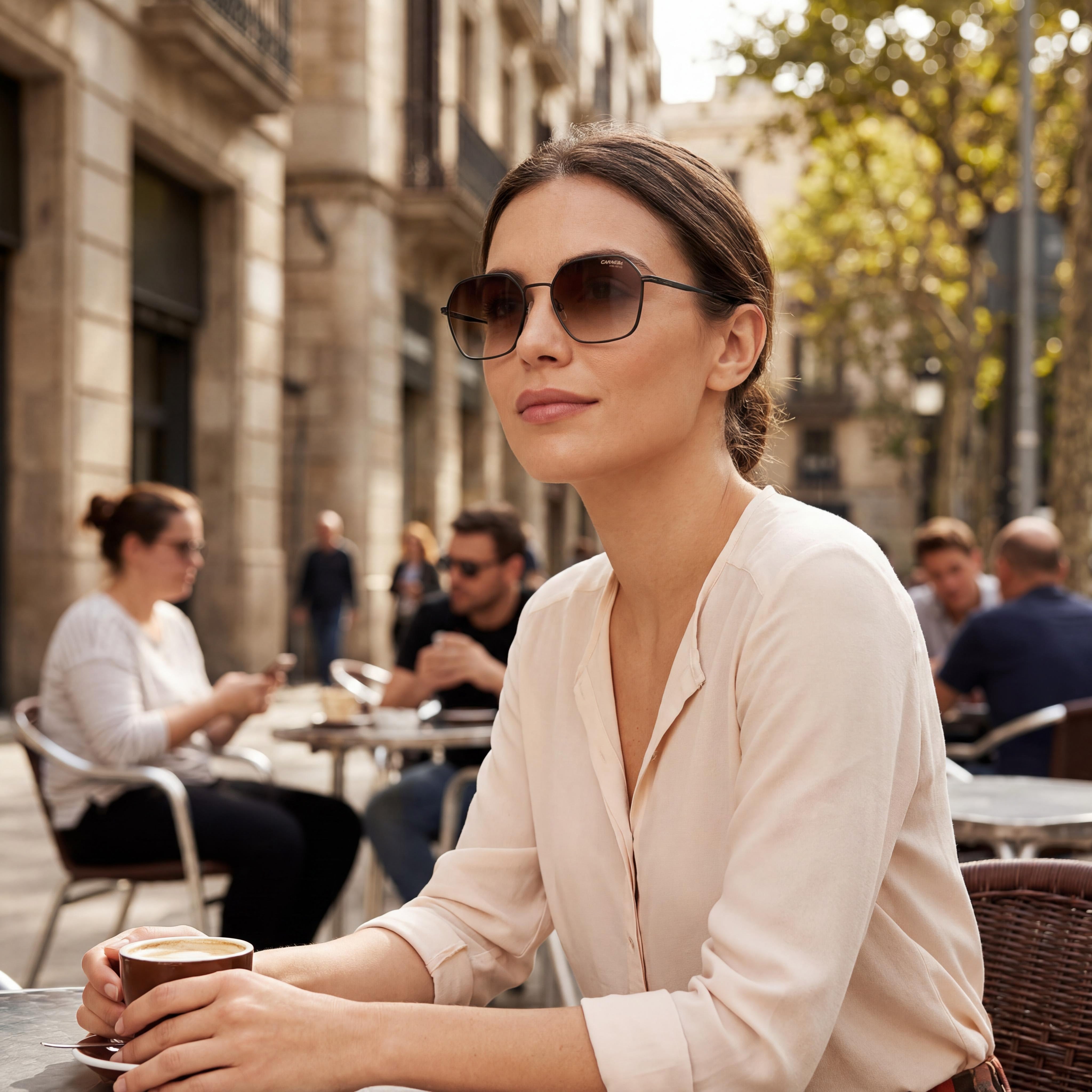 Carrera 334/S Unisex Matte Black Stainless Steel Frame Sunglasses with UV Protection, 53mm Lens, Photo 6
