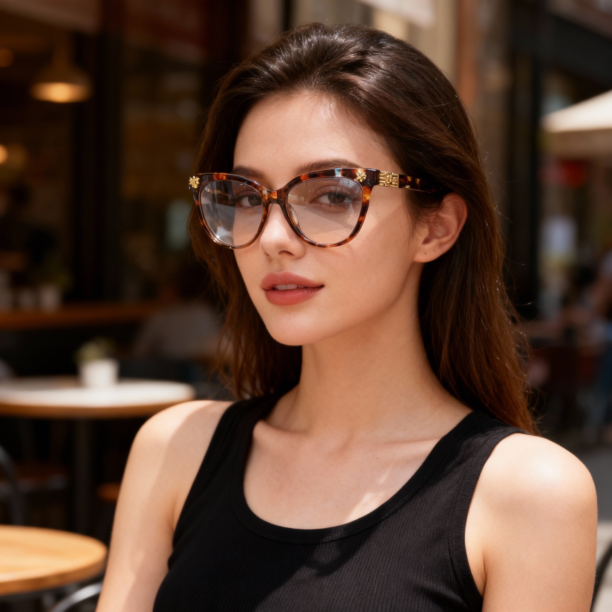 Gafas de vista GUESS GU2942 para mujer con montura Havana y lentes de plástico no polarizadas de 52 mm, Photo 4