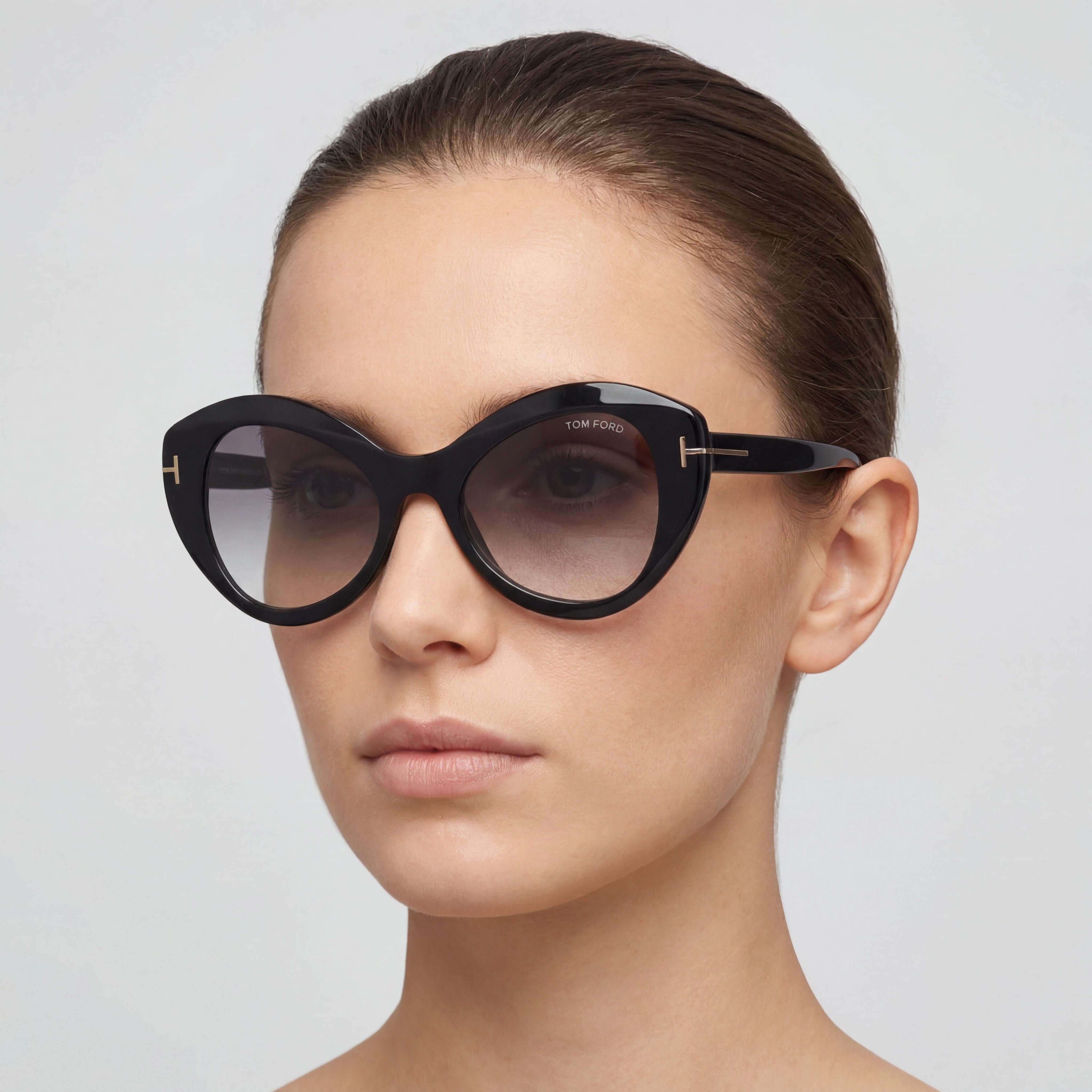 Tom Ford Guinevere FT1084 Women's Multi-coloured Plastic Butterfly Sunglasses 100% UV Protection 52mm, Photo 4