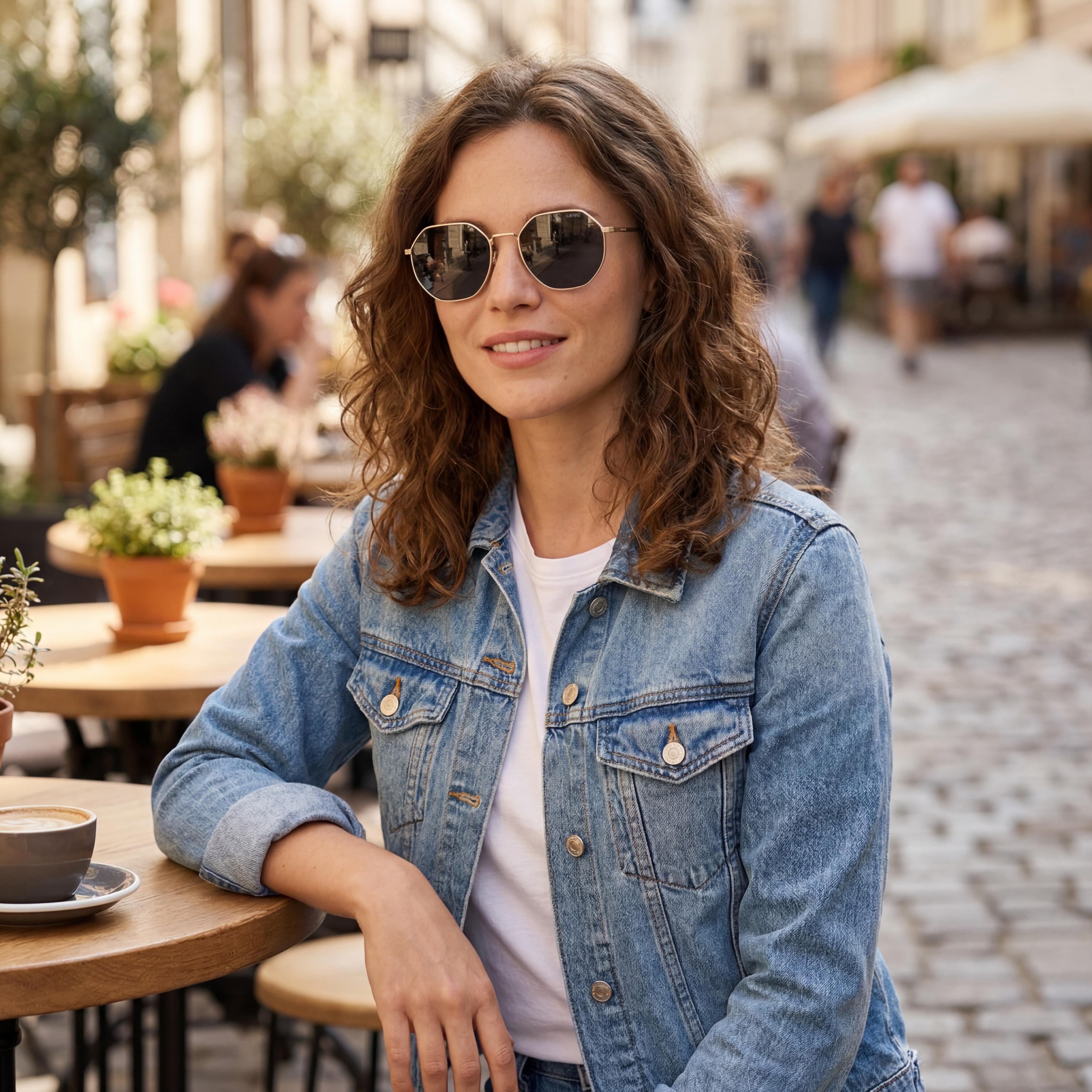 Levi's Lv 1020/S Women's Geometric Gold Stainless Steel UV Protected Sunglasses 57mm, Photo 6