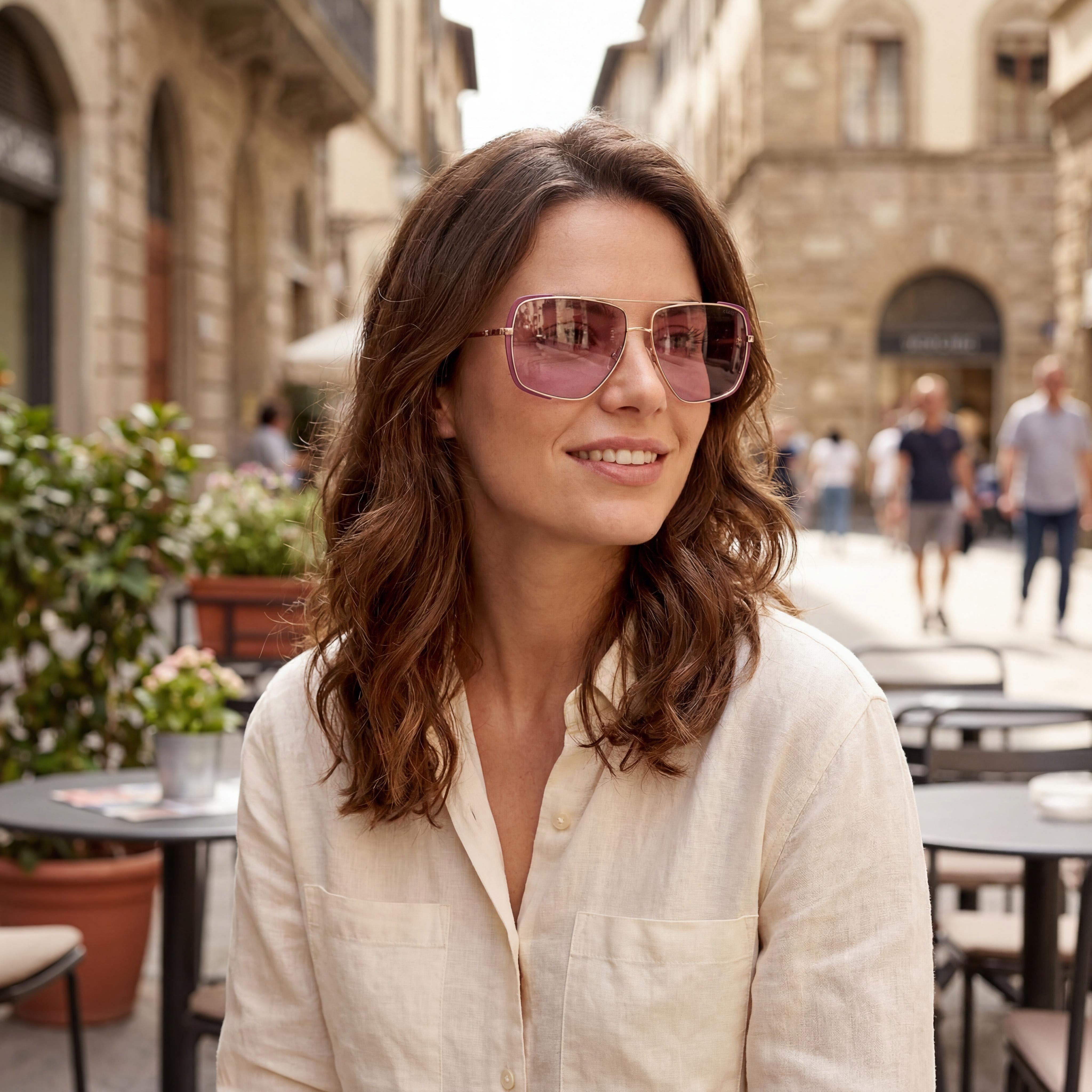 GUESS Casual Collection GU00220 Women's Metal Sunglasses Matte Violet UV 400 Protection 62-12-140, Photo 6