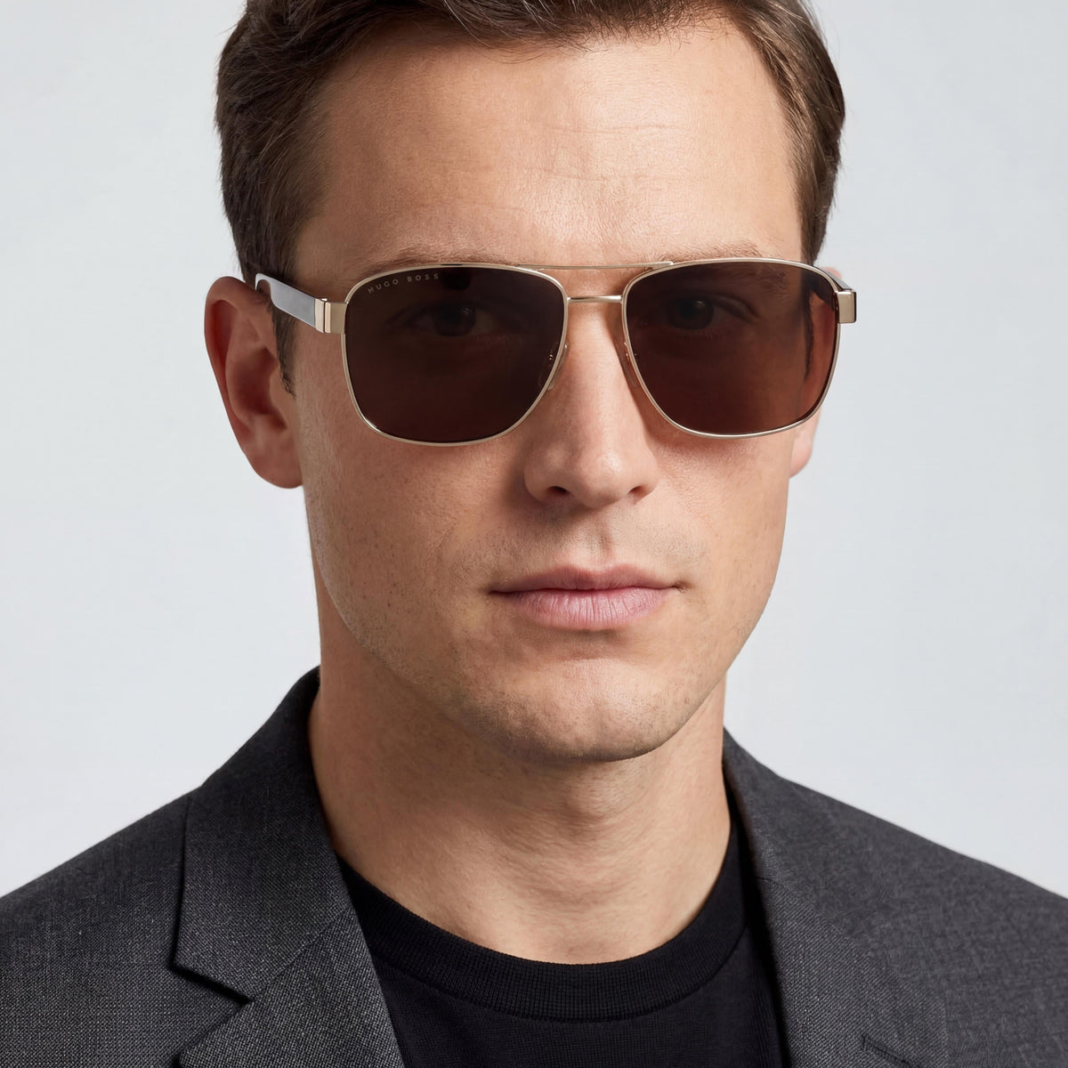 Gafas de sol polarizadas rectangulares para hombre Hugo Boss 1559/O/S, 60mm, Photo 4