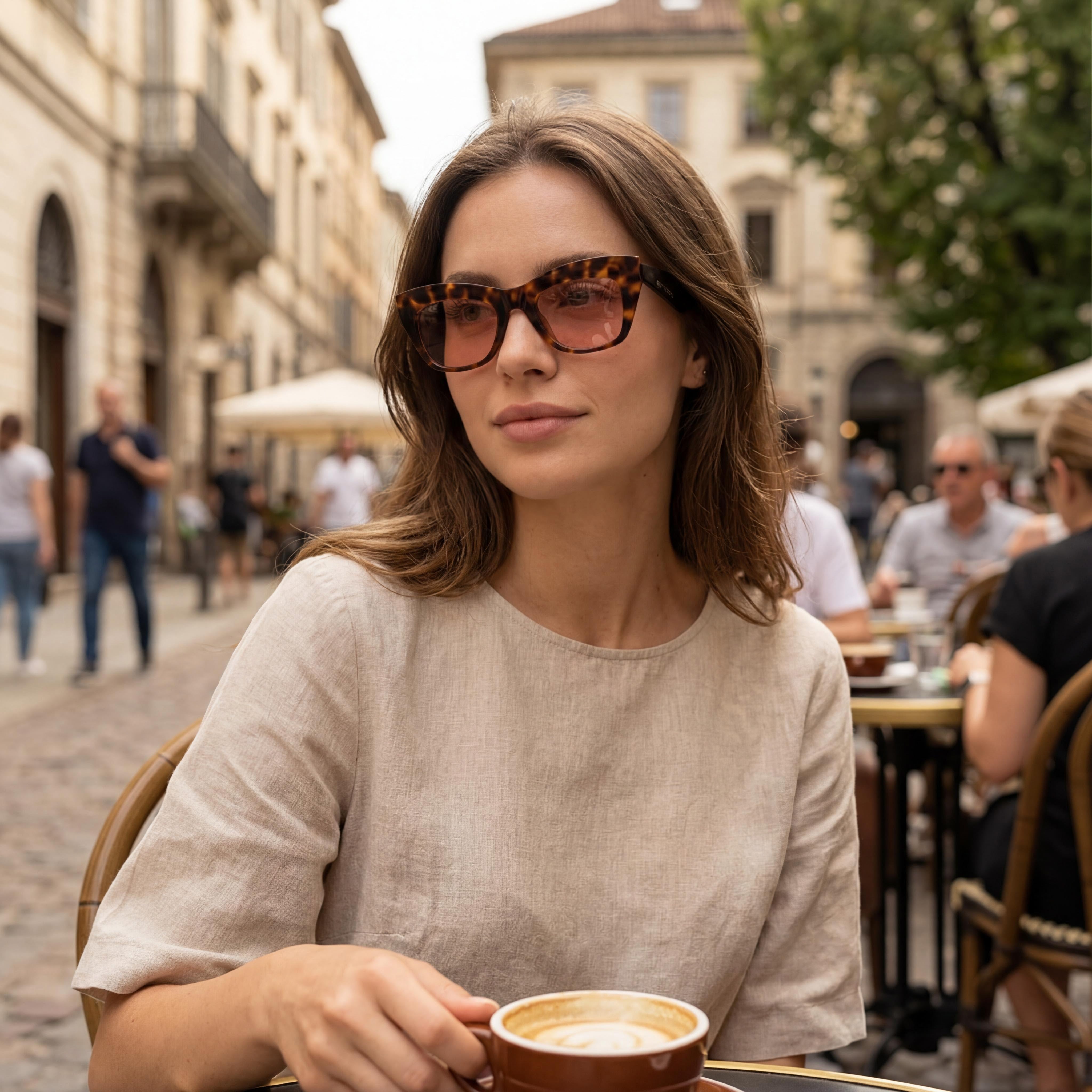 Gafas de sol informales de acetato Etro para mujer, montura miel habana, lentes rosas no polarizadas de 51 mm, Photo 6