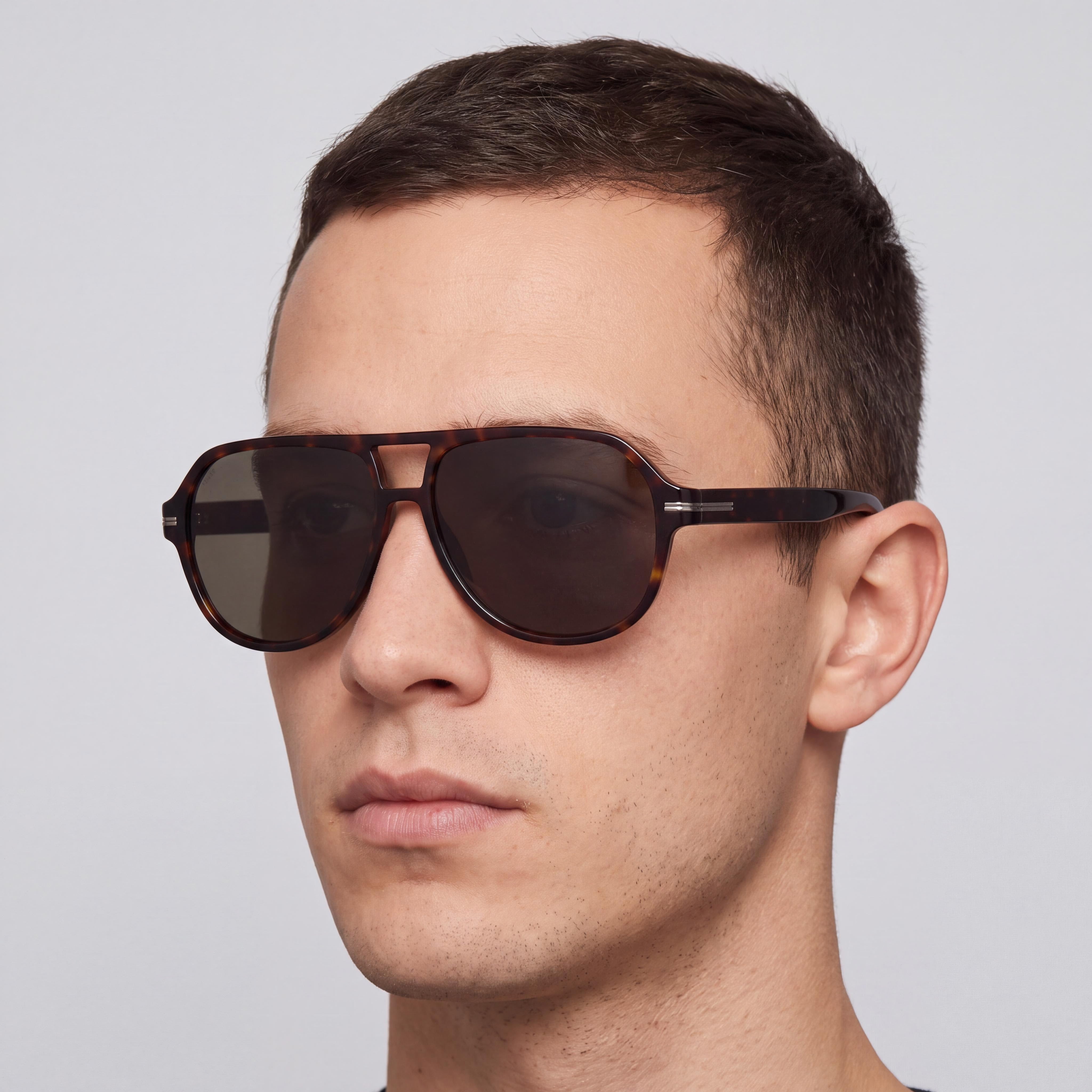 Hugo Boss 086/Ir Unisex Havana ECO ACETATE Polycarbonate Lens Sunglasses, 100% UVA & UVB Protection, Photo 4
