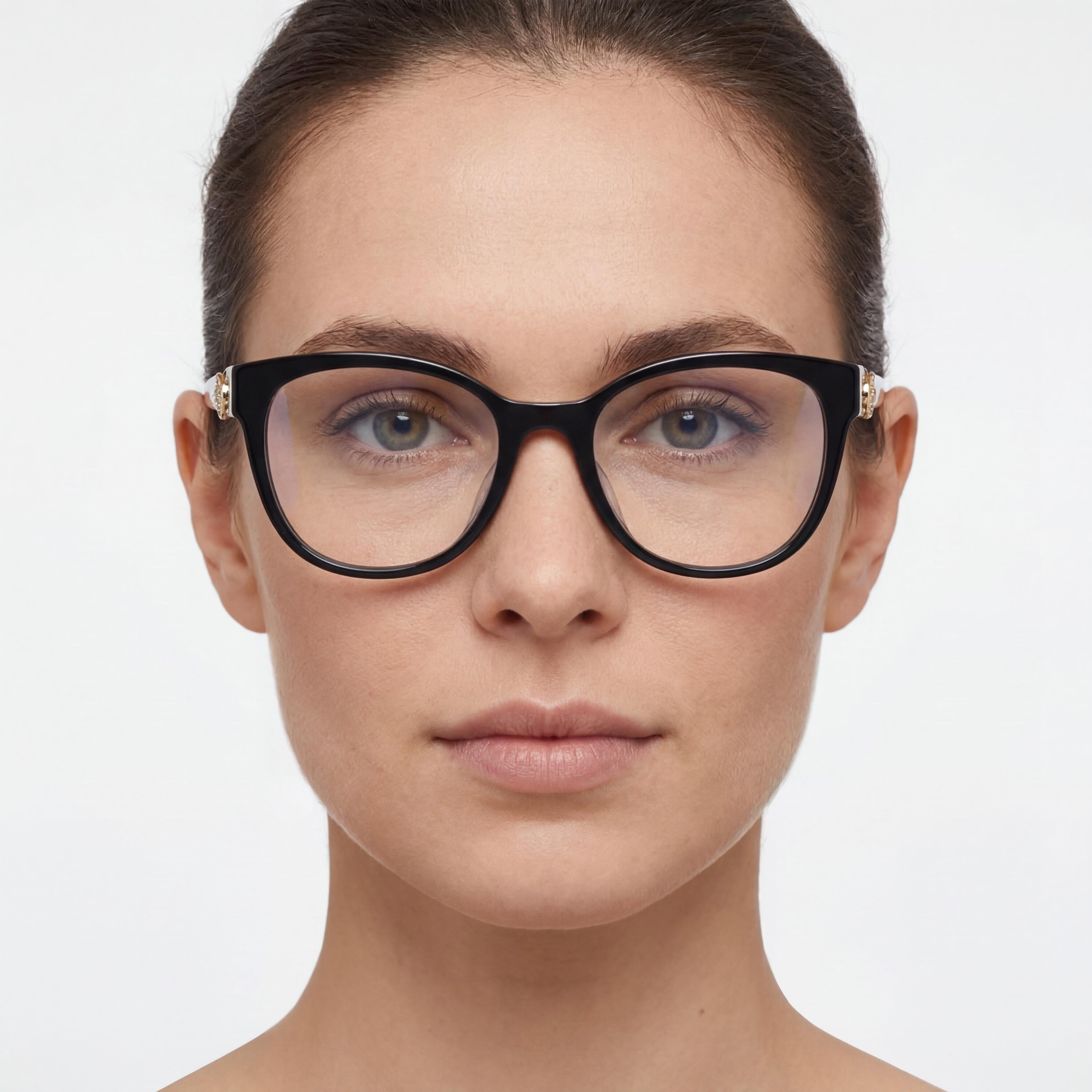 Chopard Vch356s Women's Shiny Black Acetate Eyeglass Frame, Lens 53mm, Bridge 18mm, Temple 145mm, Photo 4