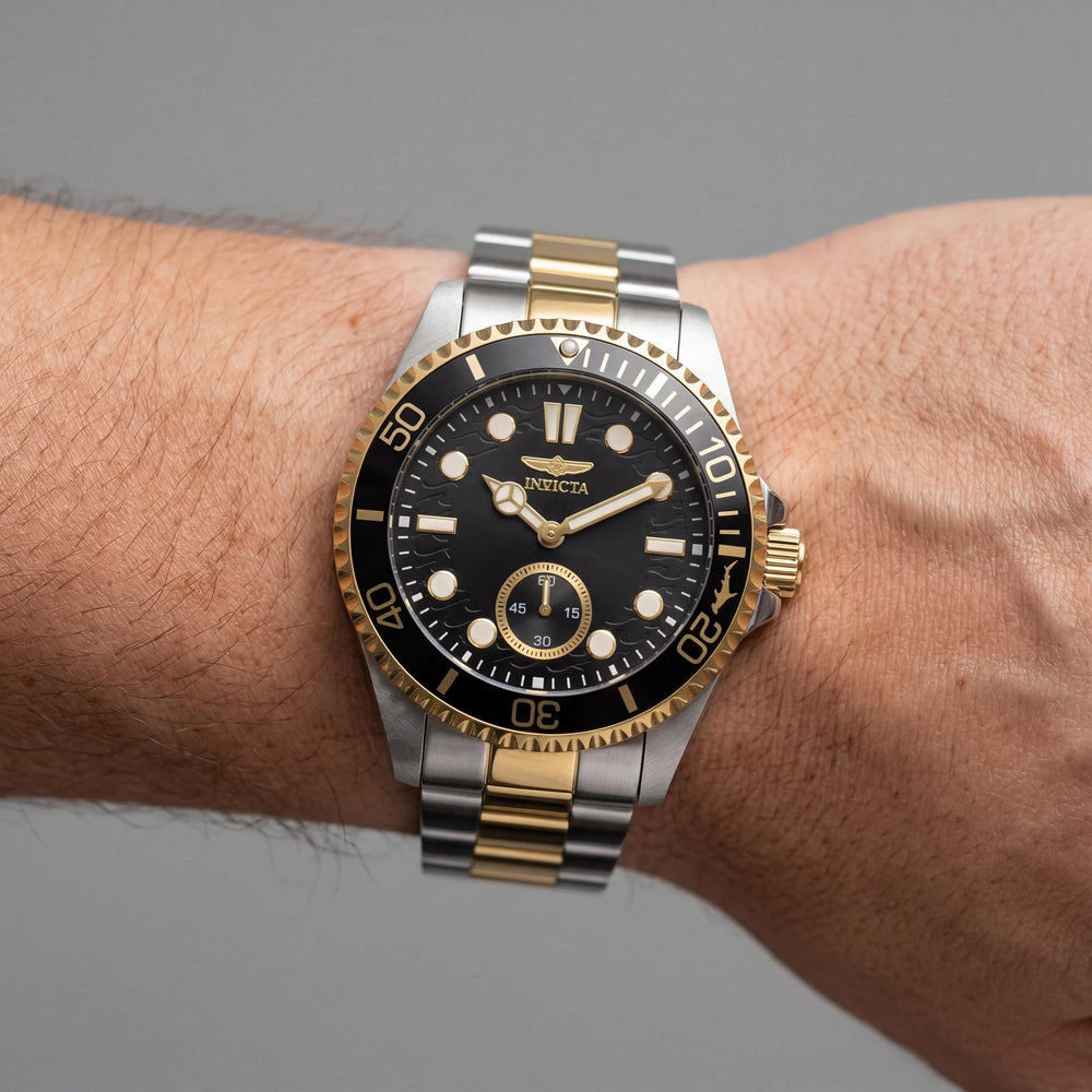 Invicta Pro Diver 49426 Men's Quartz Watch, 43mm Stainless Steel, Black Dial, 10 ATM Water Resistant