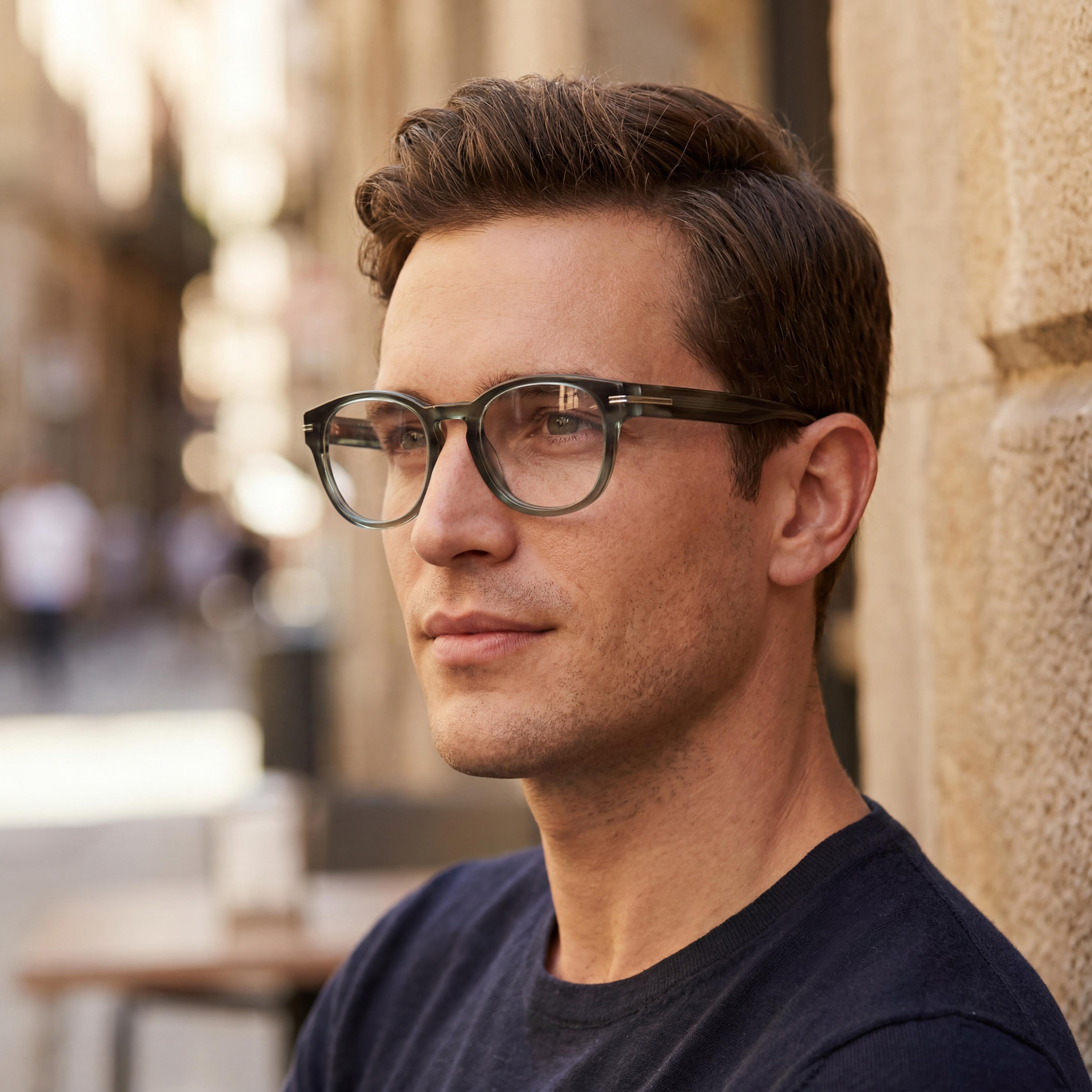 HUGO BOSS BOSS 1504 Men's Casual Acetate Eyeglasses with Polycarbonate Lenses, 50mm Lens, 22mm Bridge, 145mm Temples, Photo 4