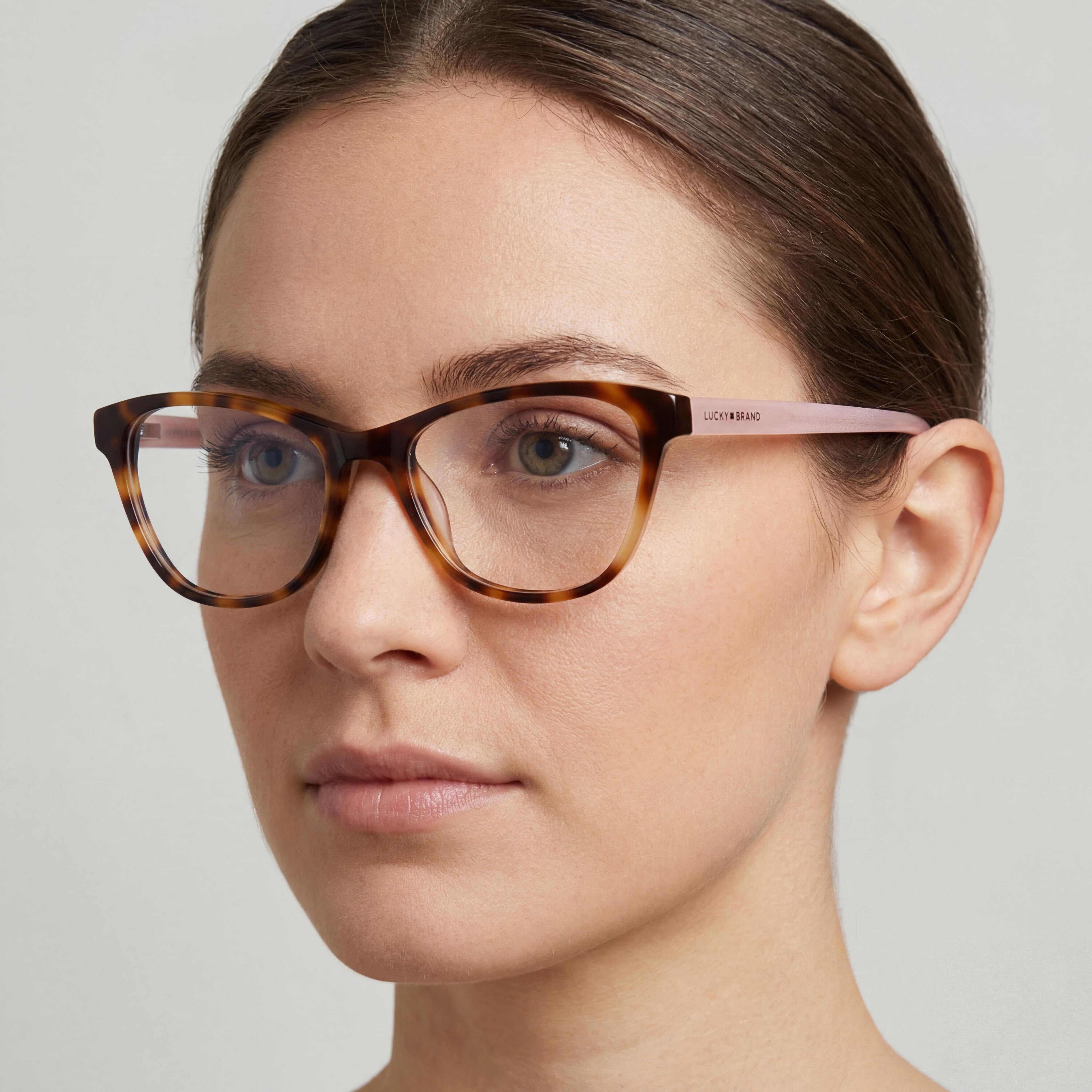 Lucky Brand D207 Women's Cat Eye Style Plastic Frame Eyeglasses Tortoise, Size 54-18-140, Photo 4