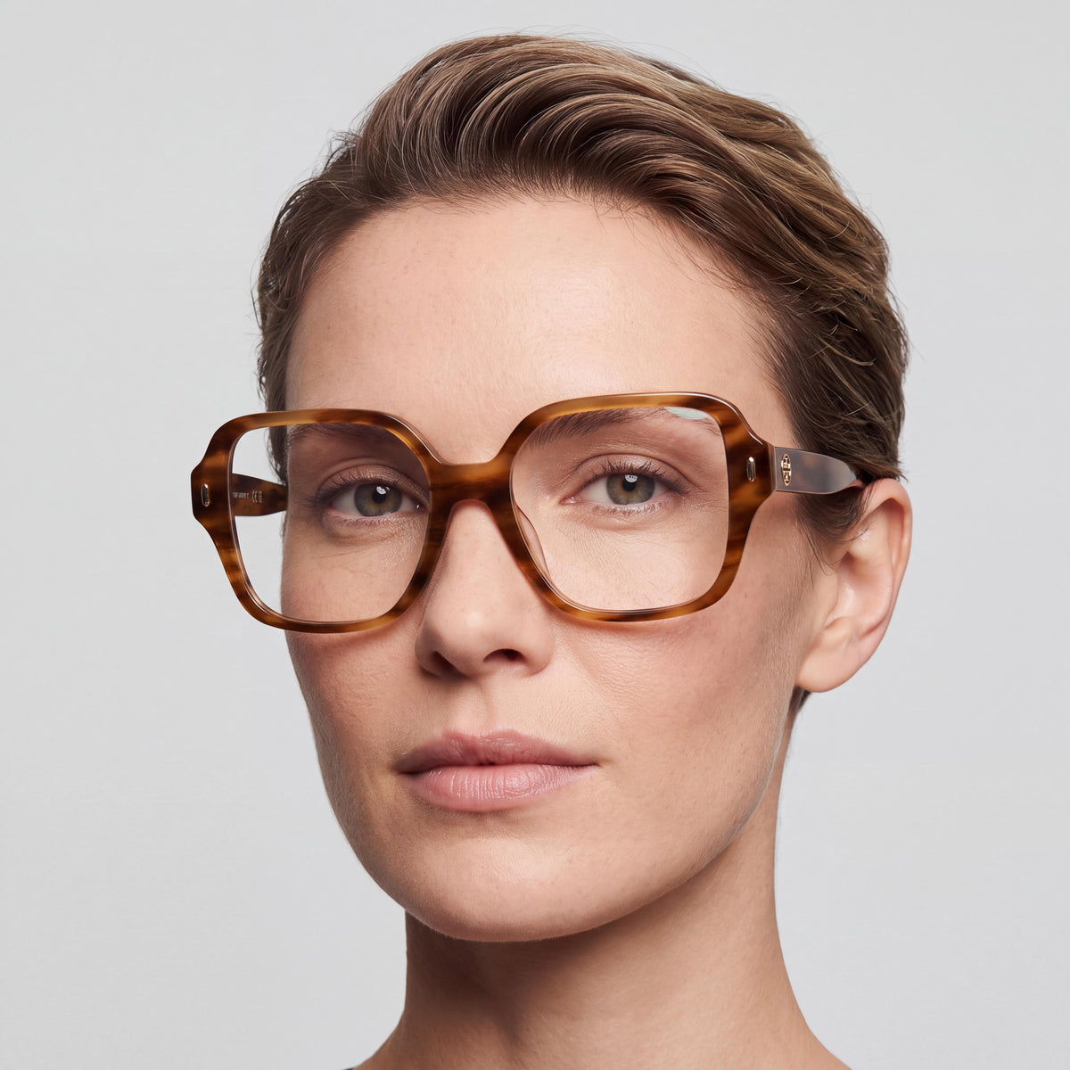Tory Burch Ty 2134u Women's Square Honey Wood Acetate Eyewear with Clear Lenses 54mm, Photo 4