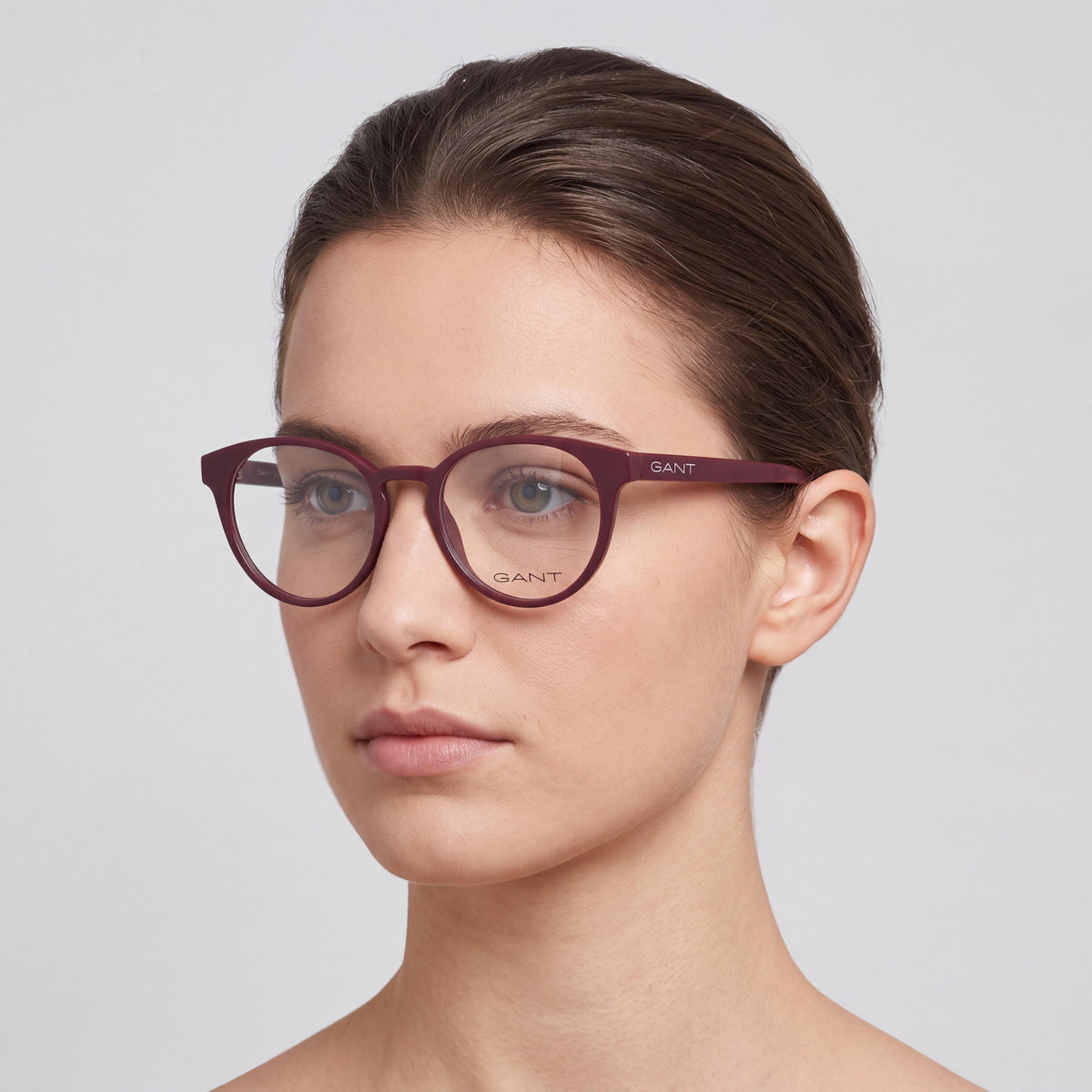 GANT Casual Unisex Matte Bordeaux Plastic Optical Frames with Transparent Demo Lenses, Prescription Ready, Size 53-18-145mm, Photo 3