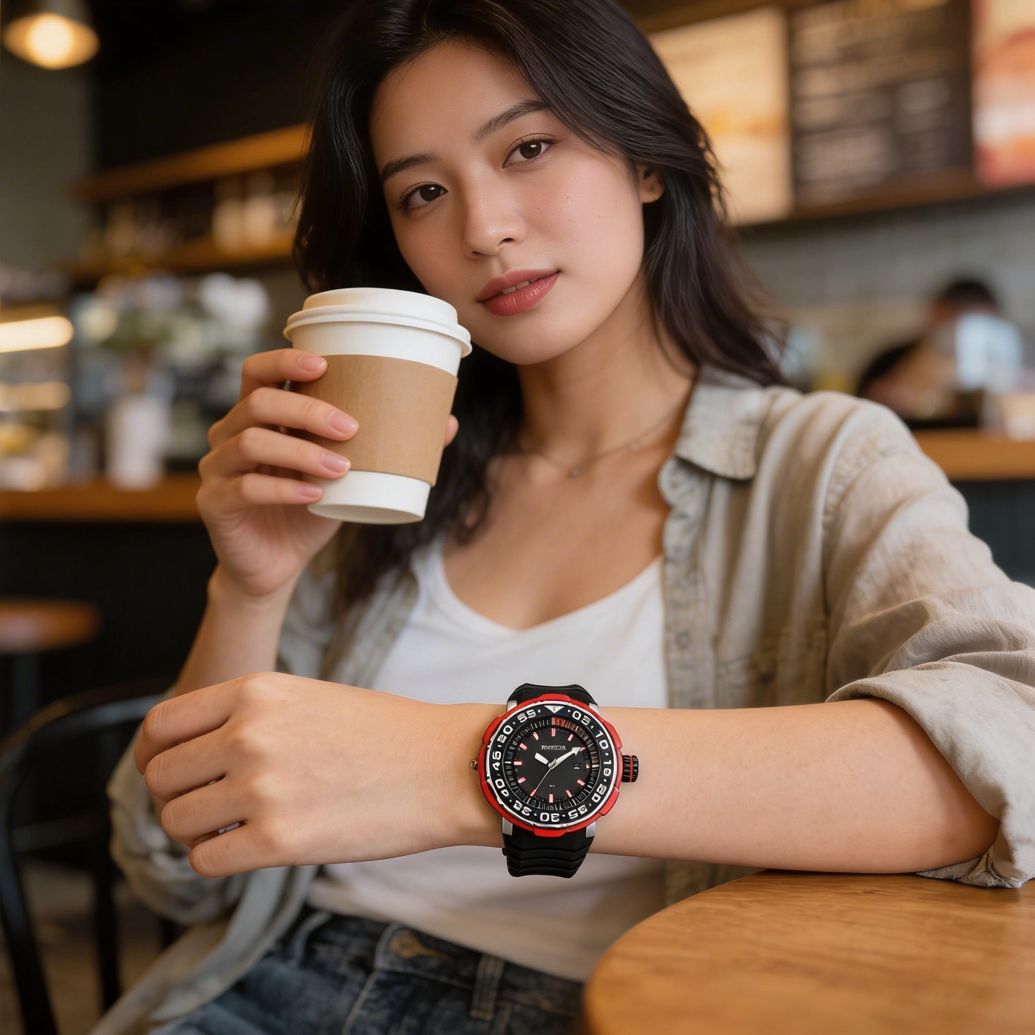 Invicta Pro Diver - Ocean Voyage 48341 Men's 52mm Stainless Steel Black Dial Quartz 20 ATM Silicone Strap Watch, Photo 4