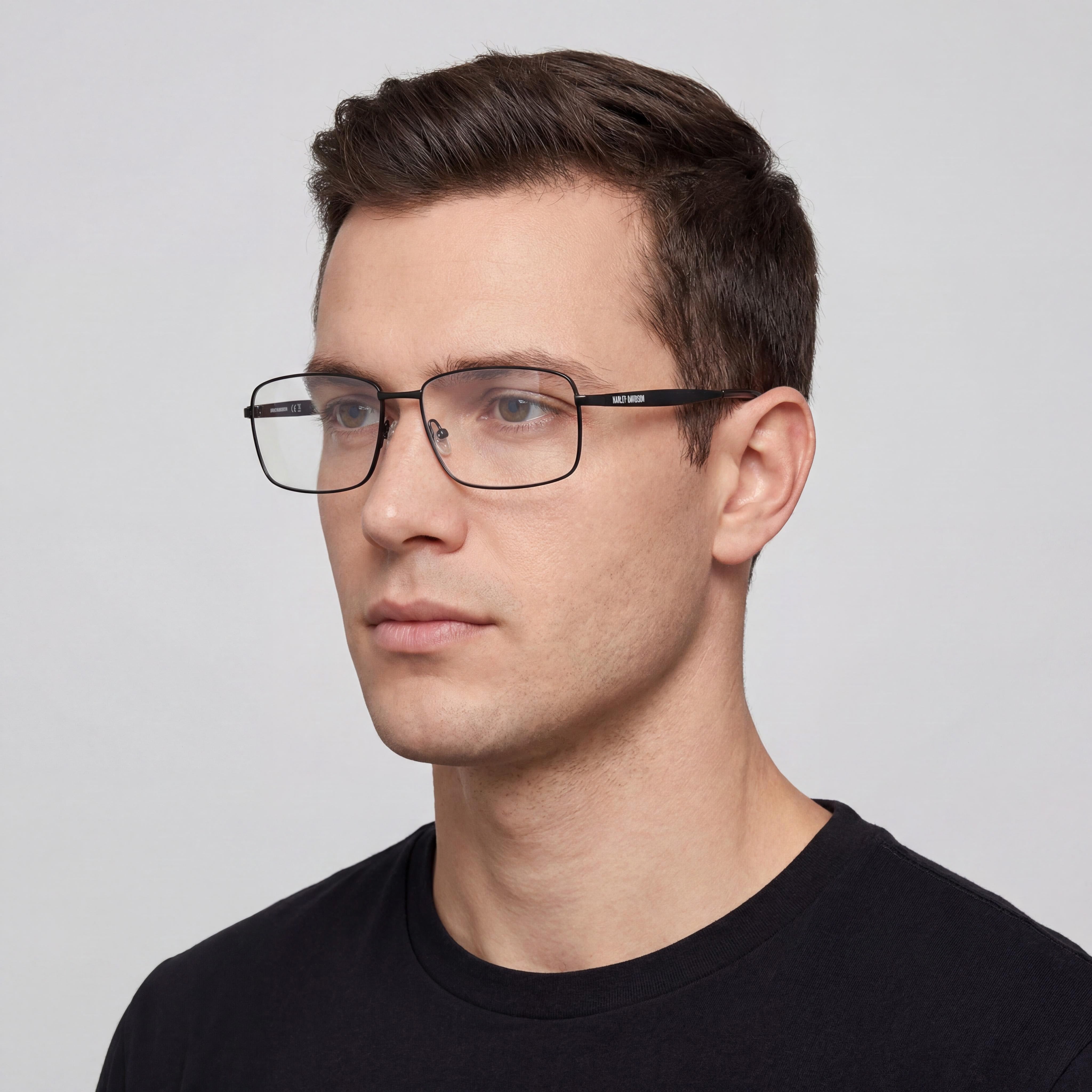 Harley-Davidson Modern Unisex Metal Frame Eyewear Matte Black 59/16/145, Photo 4