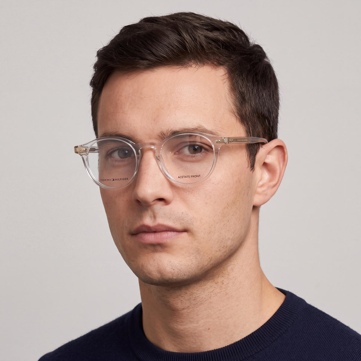 Gafas graduadas para hombre Tommy Hilfiger 1813 Modern de acetato cristal con montura completa y lentes de policarbonato de 49 mm, Photo 4