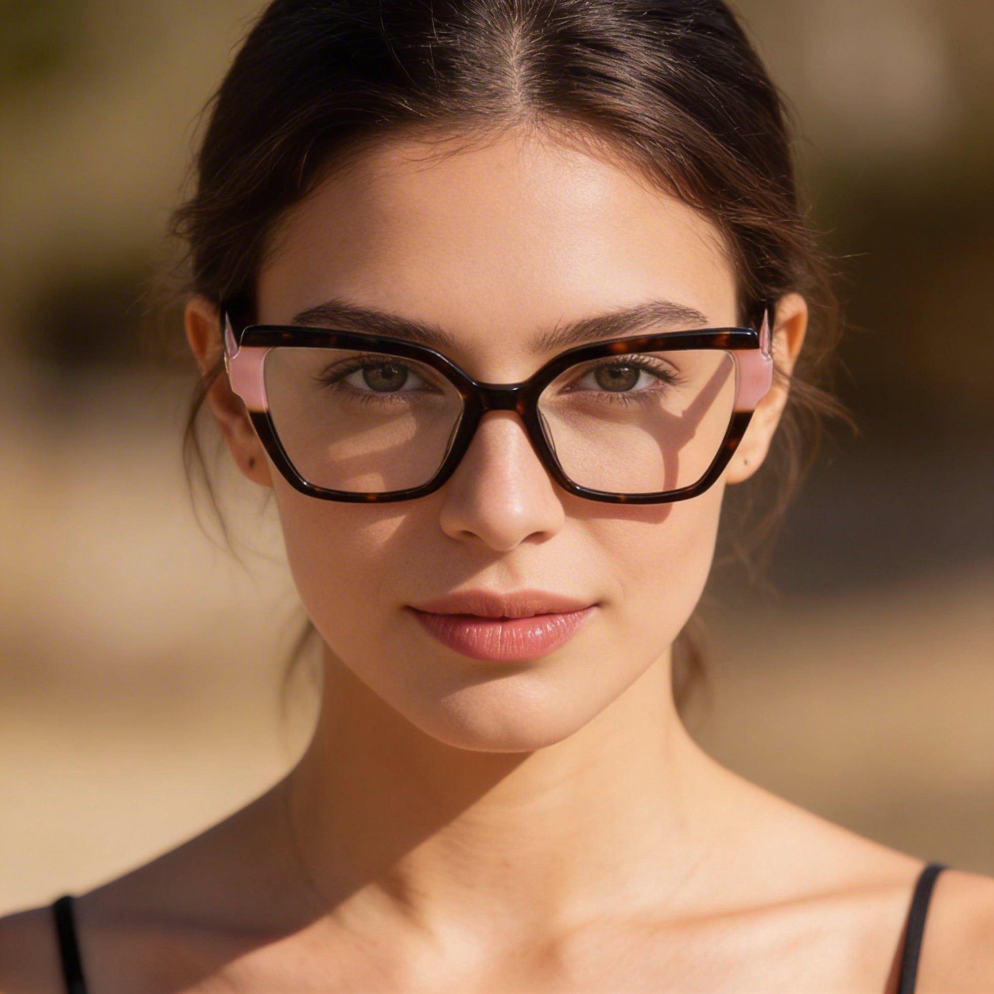 Gafas de sol para mujer KARL LAGERFELD de acetato moderno de color carey oscuro rosado sin polarizar de 53 mm, Photo 4
