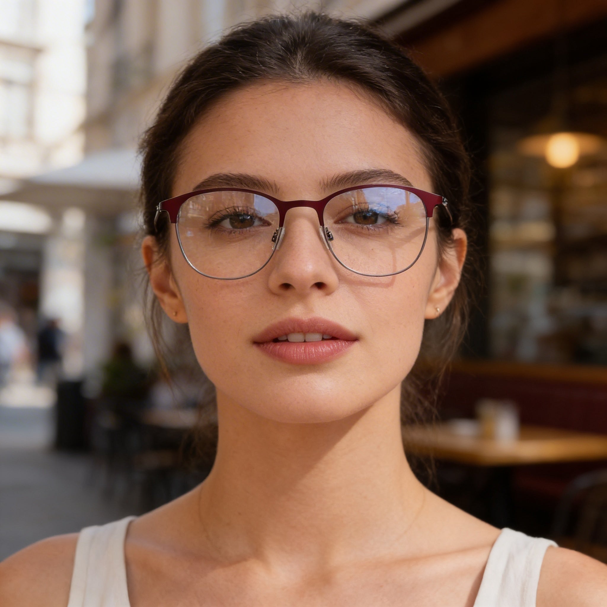 Gafas Flexon E1142 Unisex Montura Metálica Lente Ciruela Medianoche Mate 51mm Puente 20mm Varilla 145mm, Photo 6