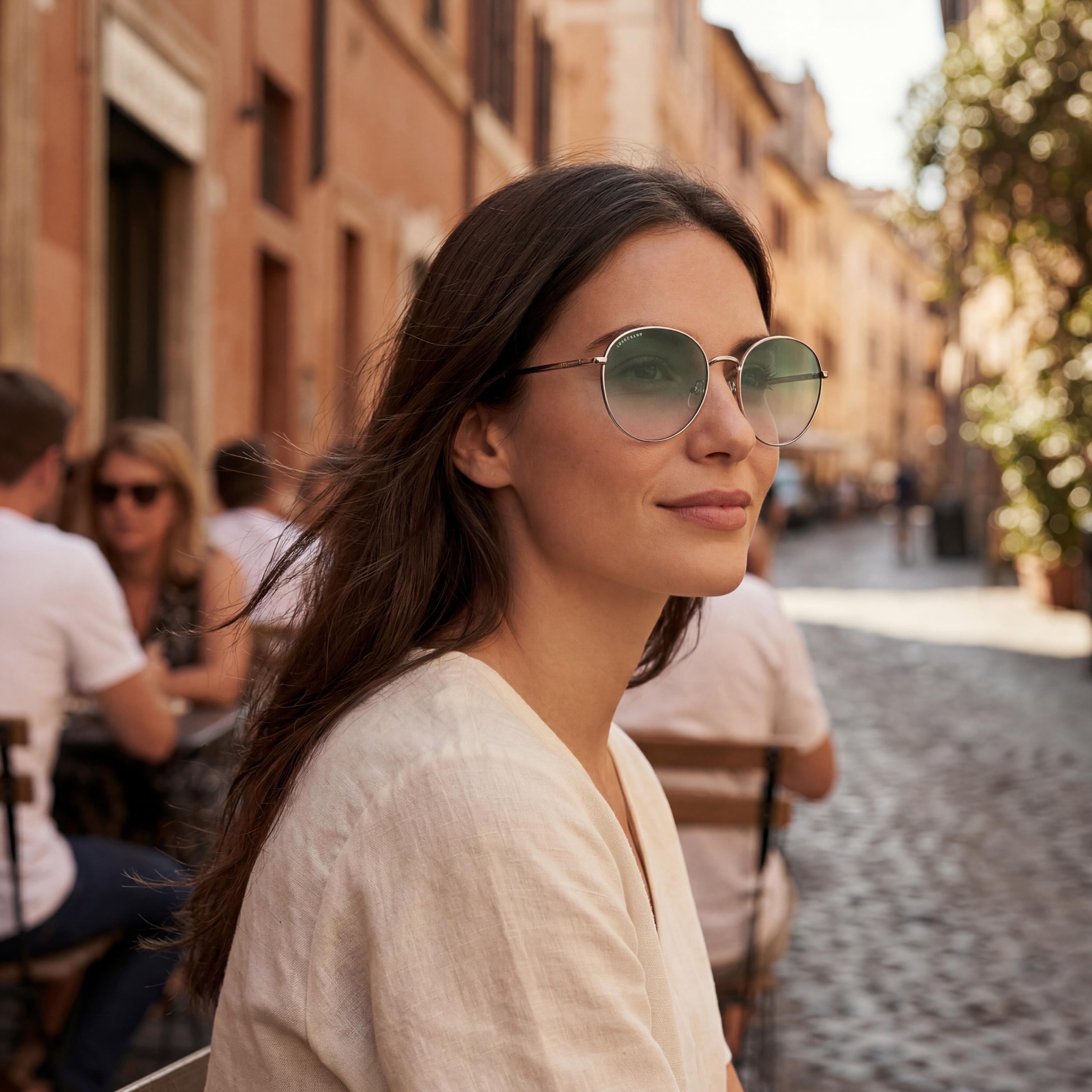 Gafas de Sol Ovaladas Longchamp LO101S para Mujer con Montura de Optyl y Lentes de Policarbonato No Polarizadas, Verde Dorado, Protección UV, 56mm, Photo 6
