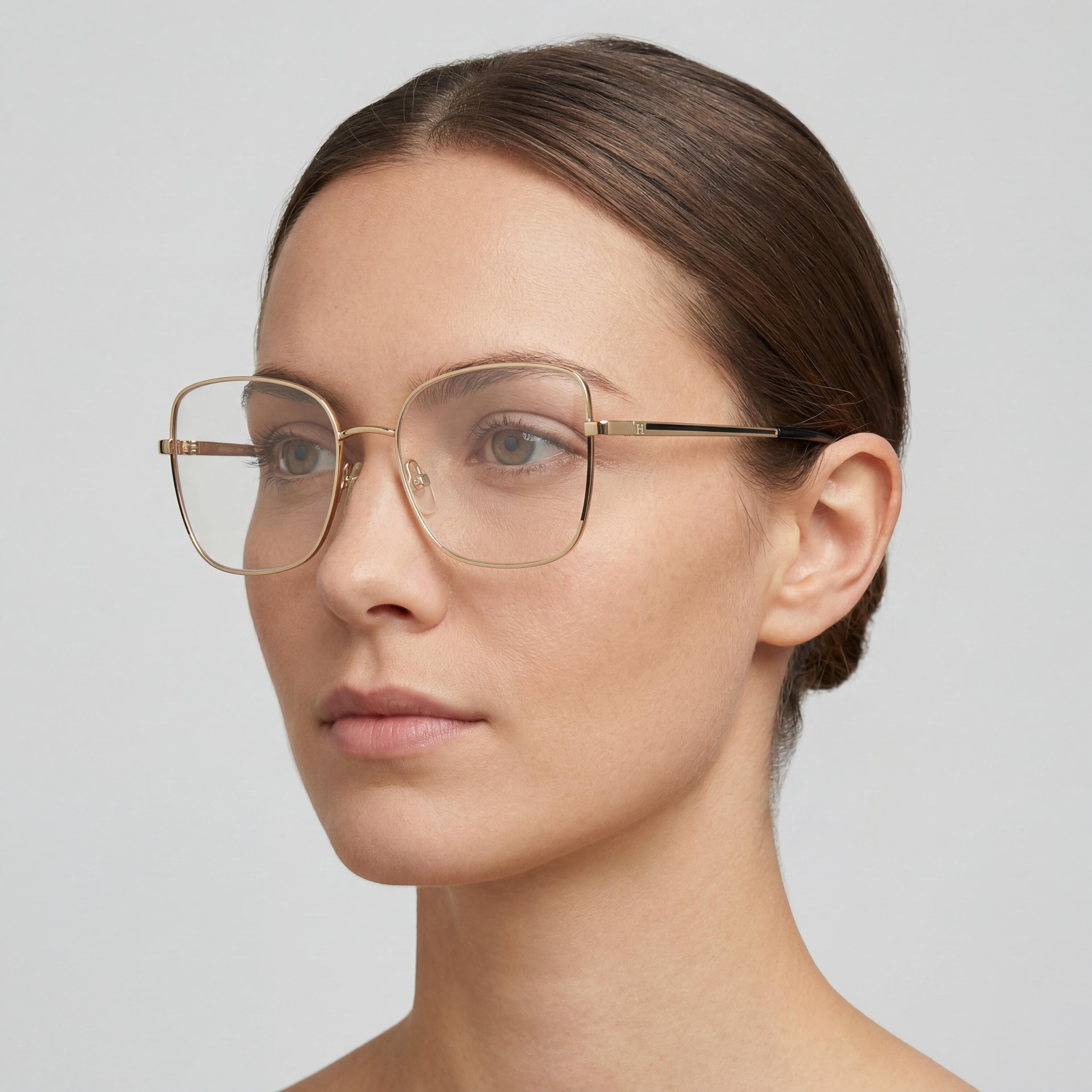 Carolina Herrera Classic Women's Non-Polarized Metal Eyeglasses Black Gold Multicolor Lens 56mm, Photo 3