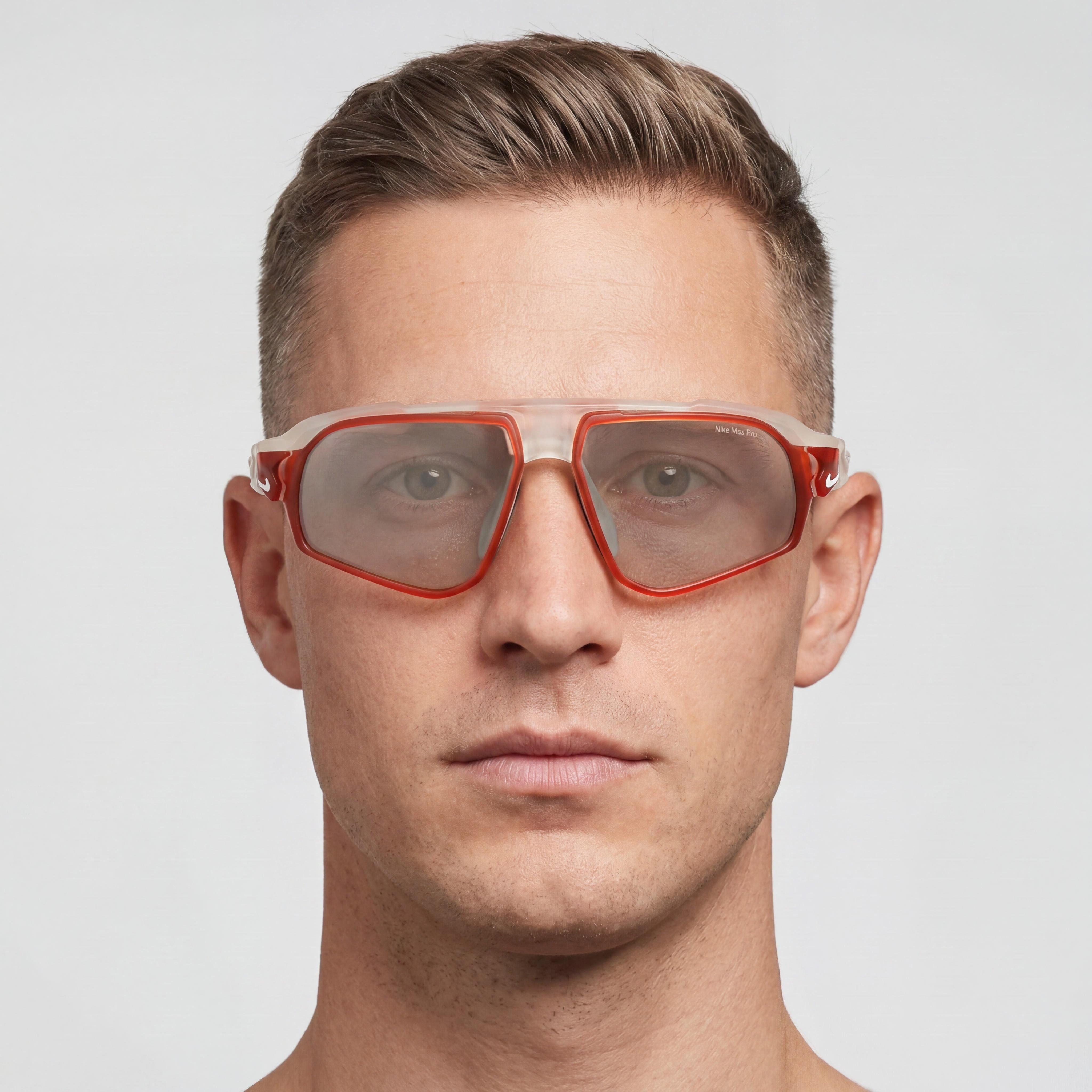 Nike Flyfree E Fv2389 Gafas de sol deportivas unisex con protección UV, montura multicolor, lentes mate transparente/para carretera/transparentes 59-14-135, Photo 4