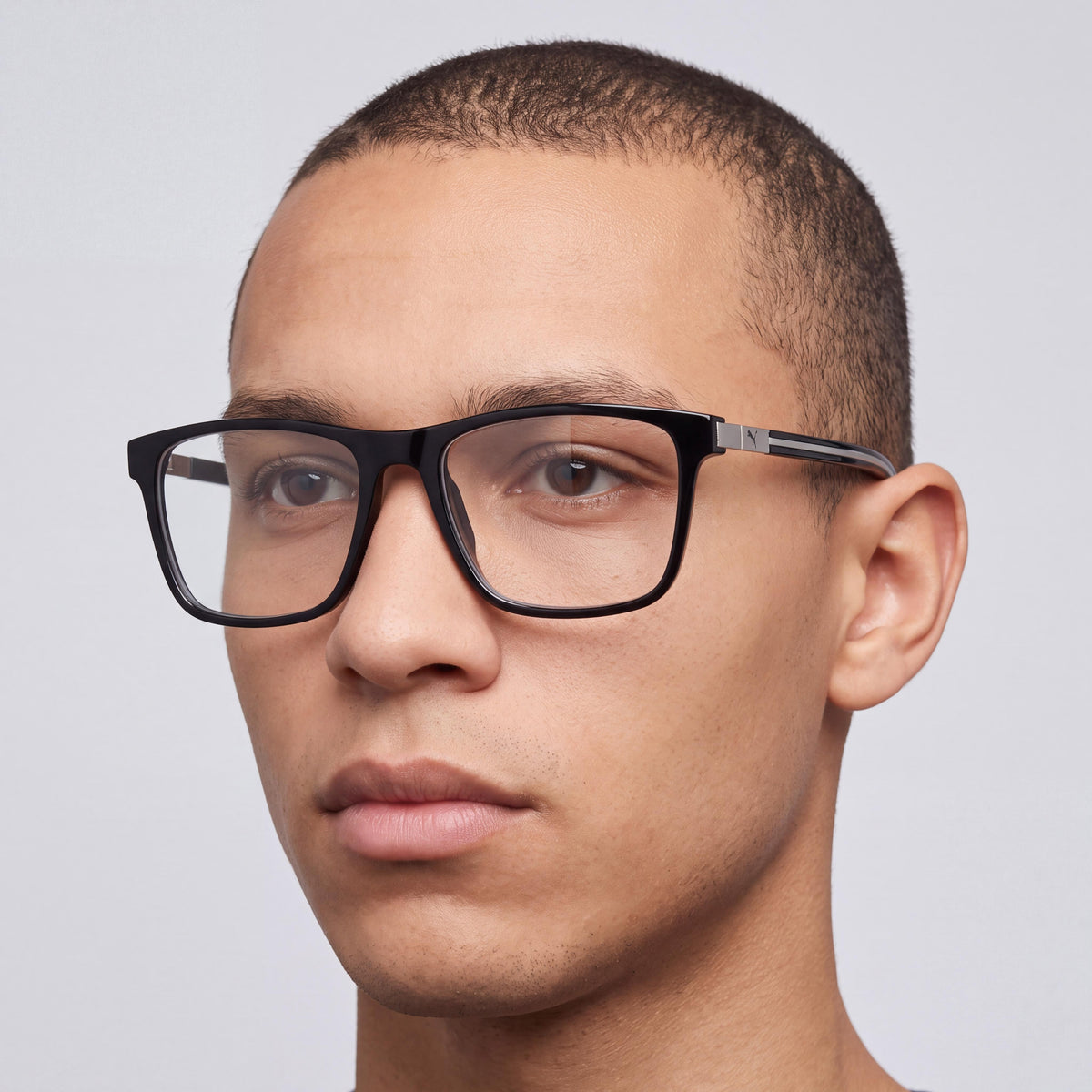 PUMA Pu0511o-001 Unisex Non- Acetate Eyewear Black, Transparent, Silver 56-18-140, Photo 4