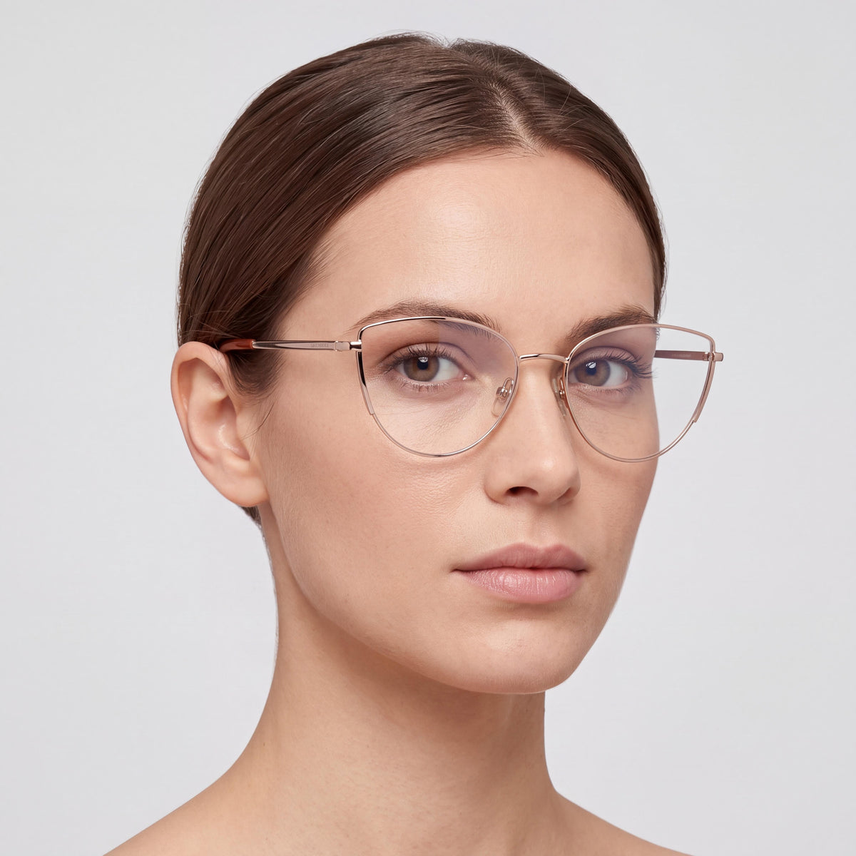 MaxMara Mm5002 Gafas de sol clásicas polarizadas de metal para mujer Oro rosa y naranja 54mm, Photo 4