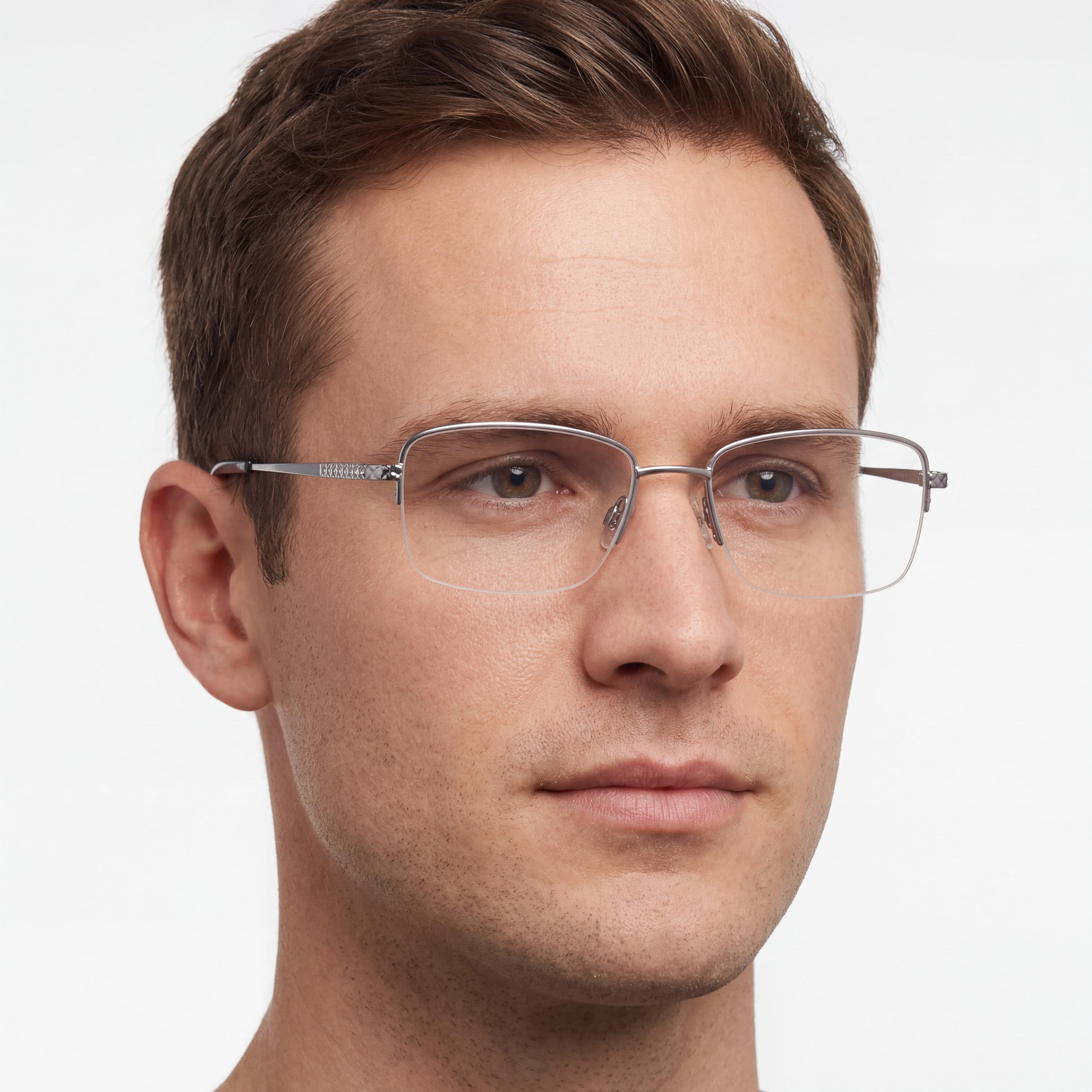 Flexon Classic Unisex Eyeglasses with Metal Frame, Satin Light Gunmetal, 54mm Lens Width, Photo 5