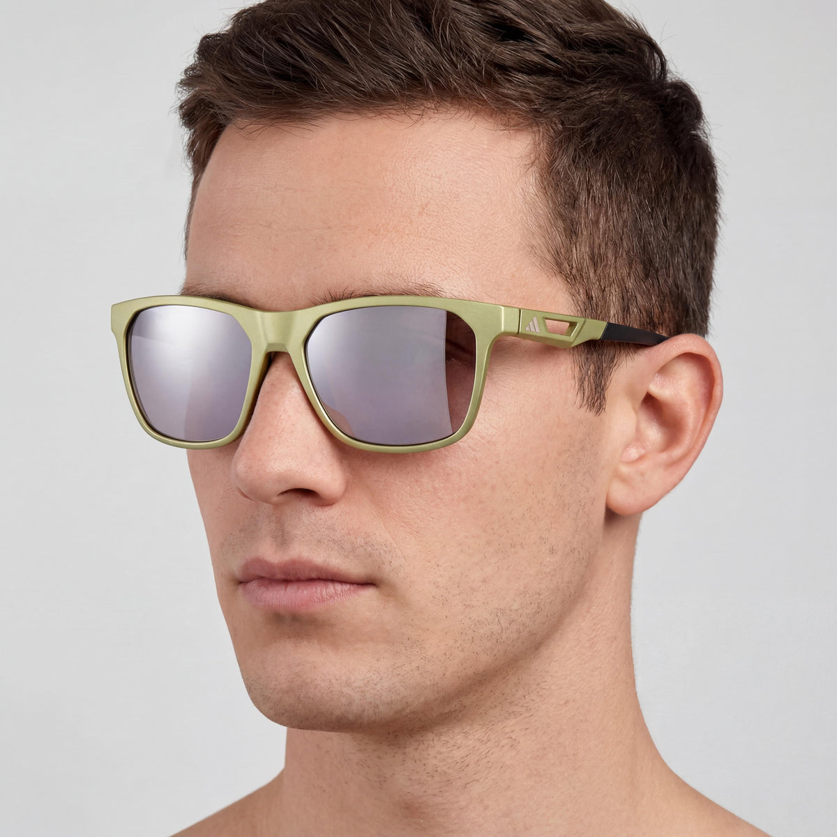 Adidas SP0091 Green Rectangle Sunglasses, Unisex 55mm, Photo 4