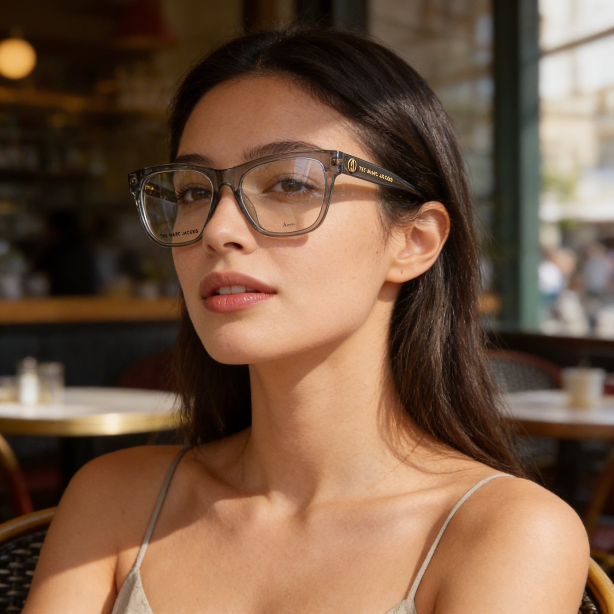 Marc Jacobs Marc 630 Women's Plastic Frame in Grey with Clear Lenses, Measuring 52 millimeters, Photo 4