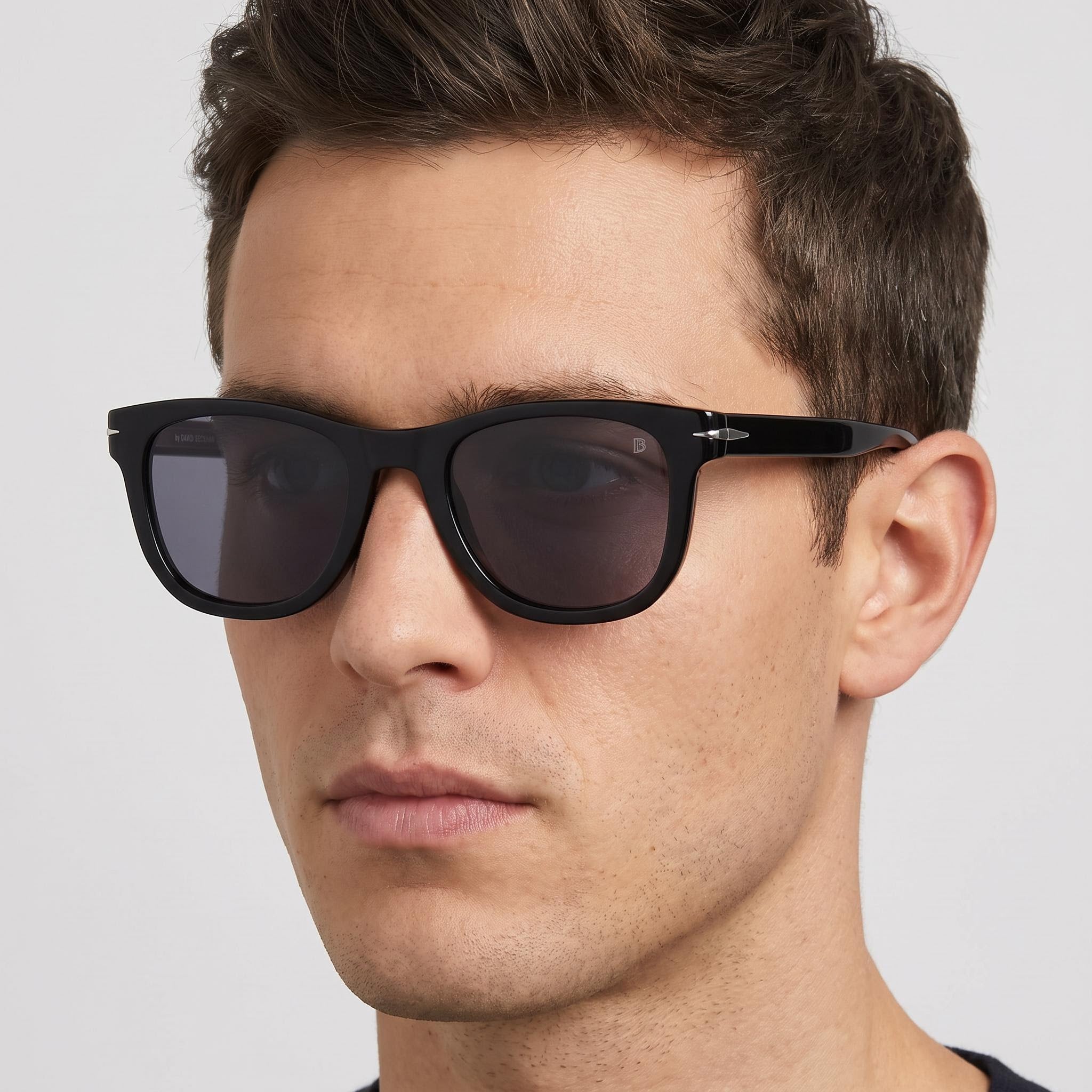 Gafas de sol polarizadas David Beckham Db 1006/S cuadradas de acetato de montura completa con clip negras grises para hombre de 50 mm, Photo 5