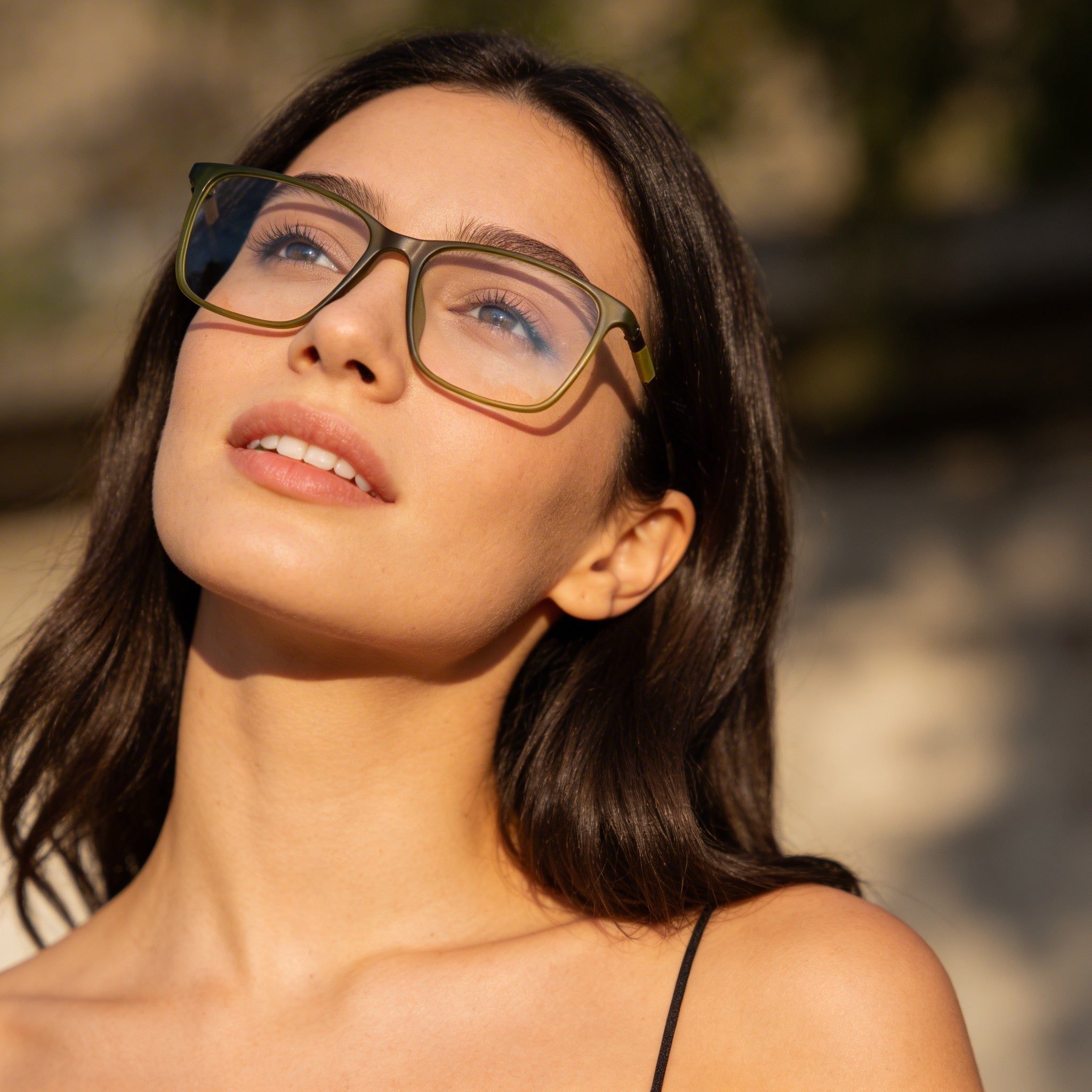 Flexon EP8019 Unisex Eyeglasses with Iniettato Frame and Polycarbonate Non- Lenses Matte Crystal Moss 54mm, Photo 6