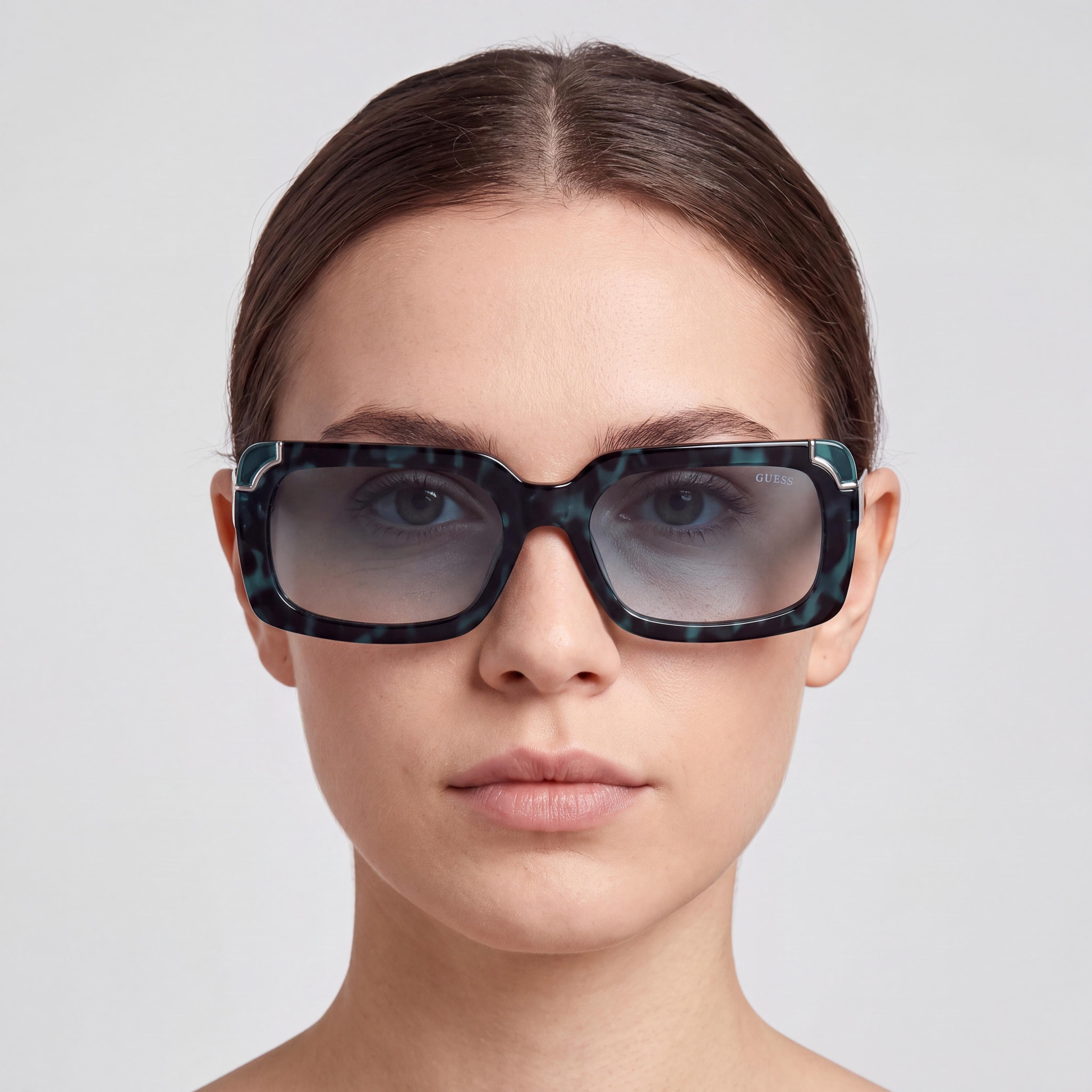 GUESS Gu784189w Women's Multicolour Plastic Frame Blue Lens UV Protection Sunglasses 59mm, Photo 4