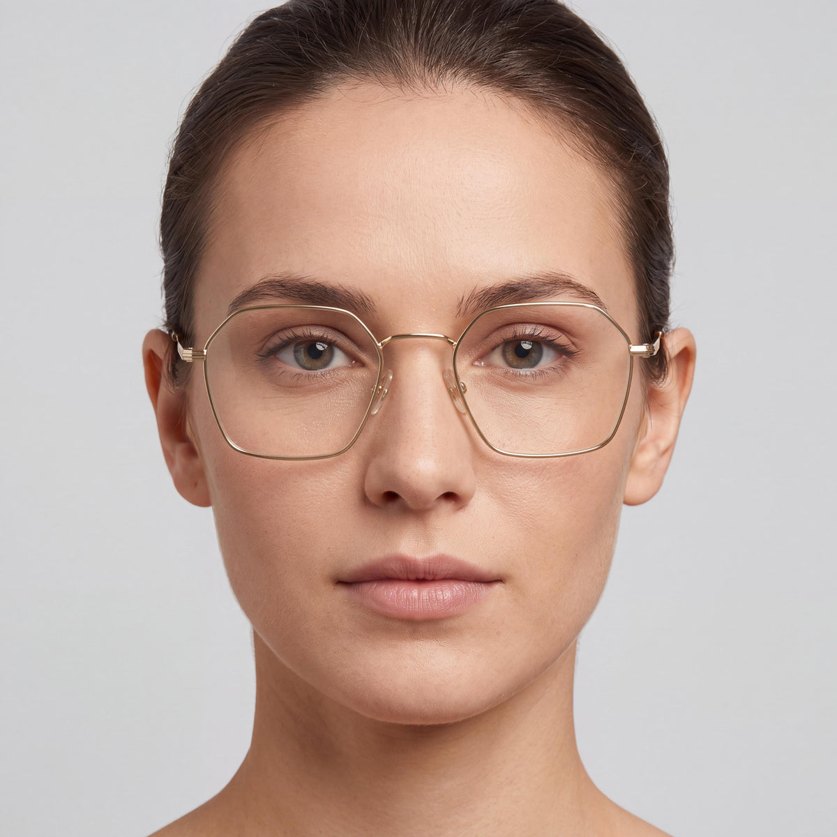Gafas Carrera Classic para mujer con montura de acero inoxidable en oro mate y lentes de 50 mm de ancho, Photo 3