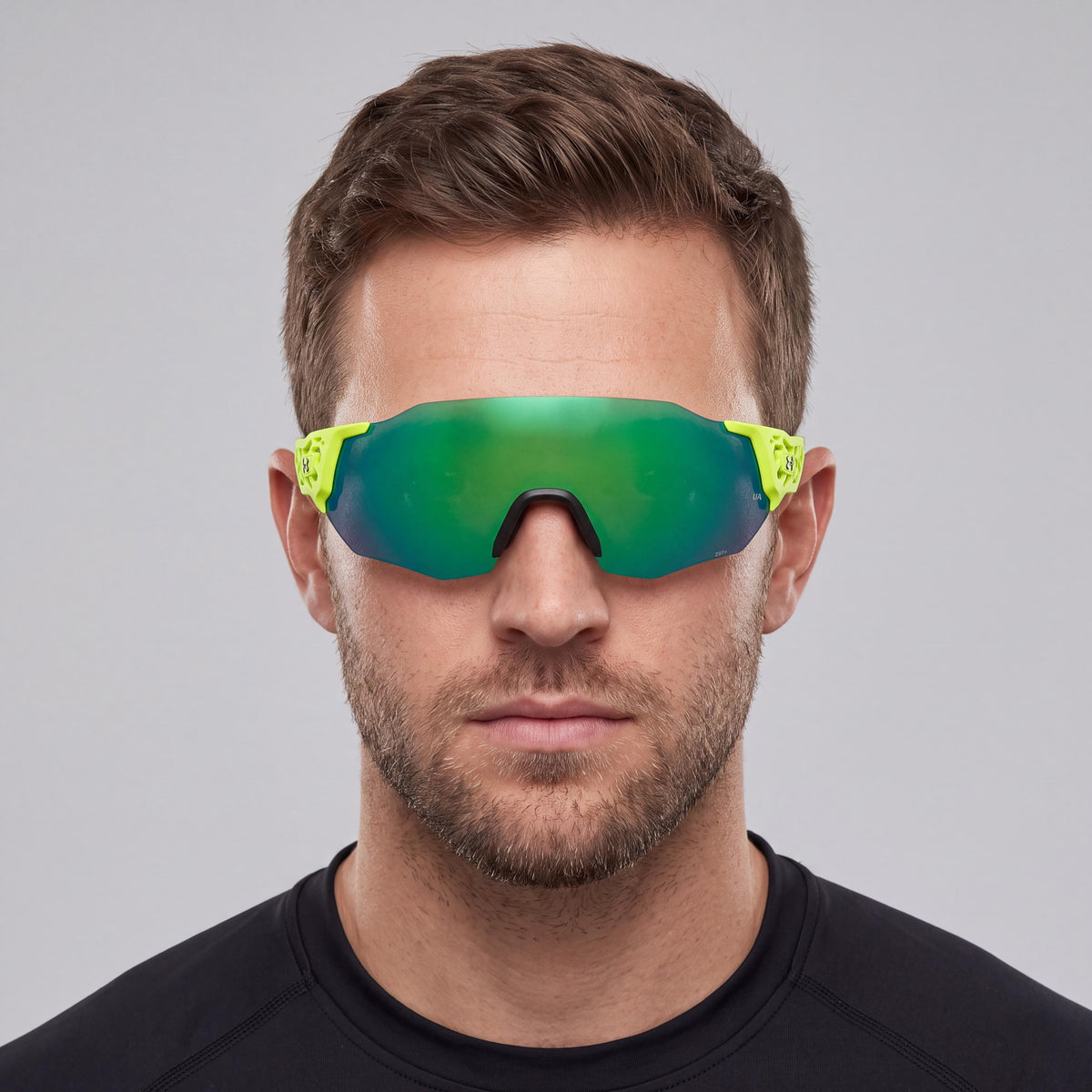 Gafas de sol Under Armour Ua Next Level Mask para hombre, montura de policarbonato verde y negra, lentes verdes no polarizadas con 100% protección UV 99-01-130, Photo 4