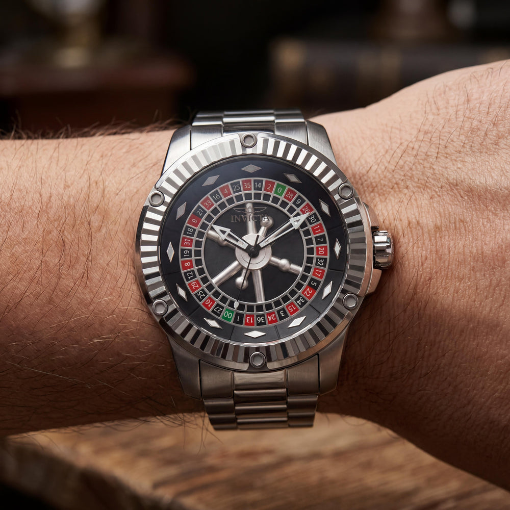 Reloj Invicta Specialty Collection automático para hombre, caja de acero inoxidable plateado de 52 mm con esfera negra, resistente al agua 10 bar