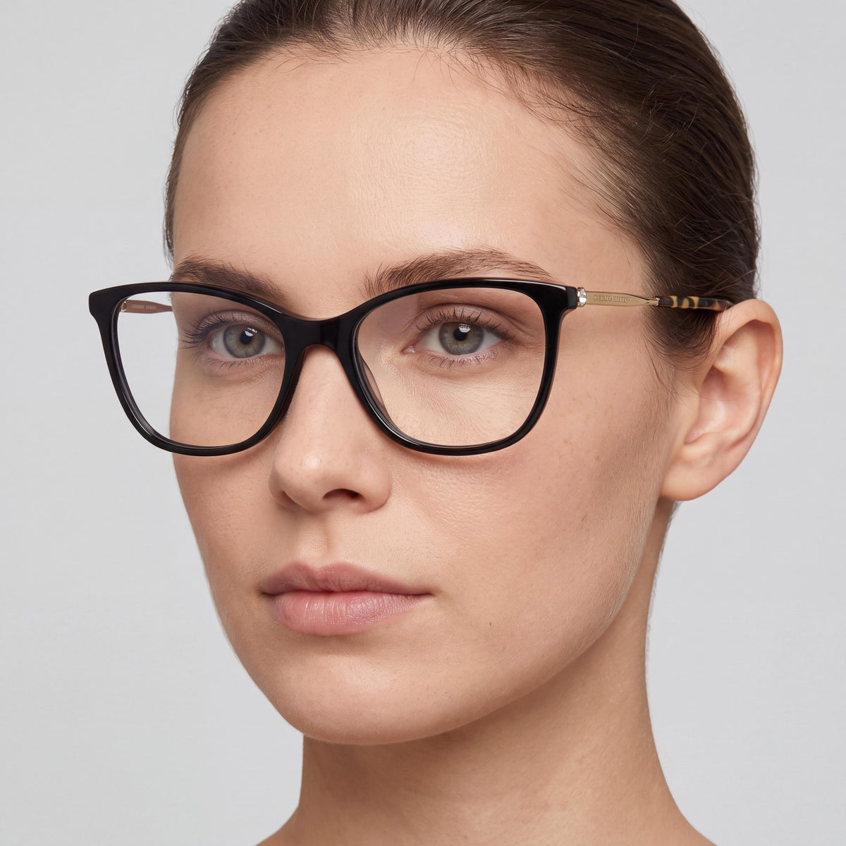Carolina Herrera 0197 Women's Polarized Black Gold Plastic Frame Sunglasses with Polycarbonate Lens 54mm, Photo 4