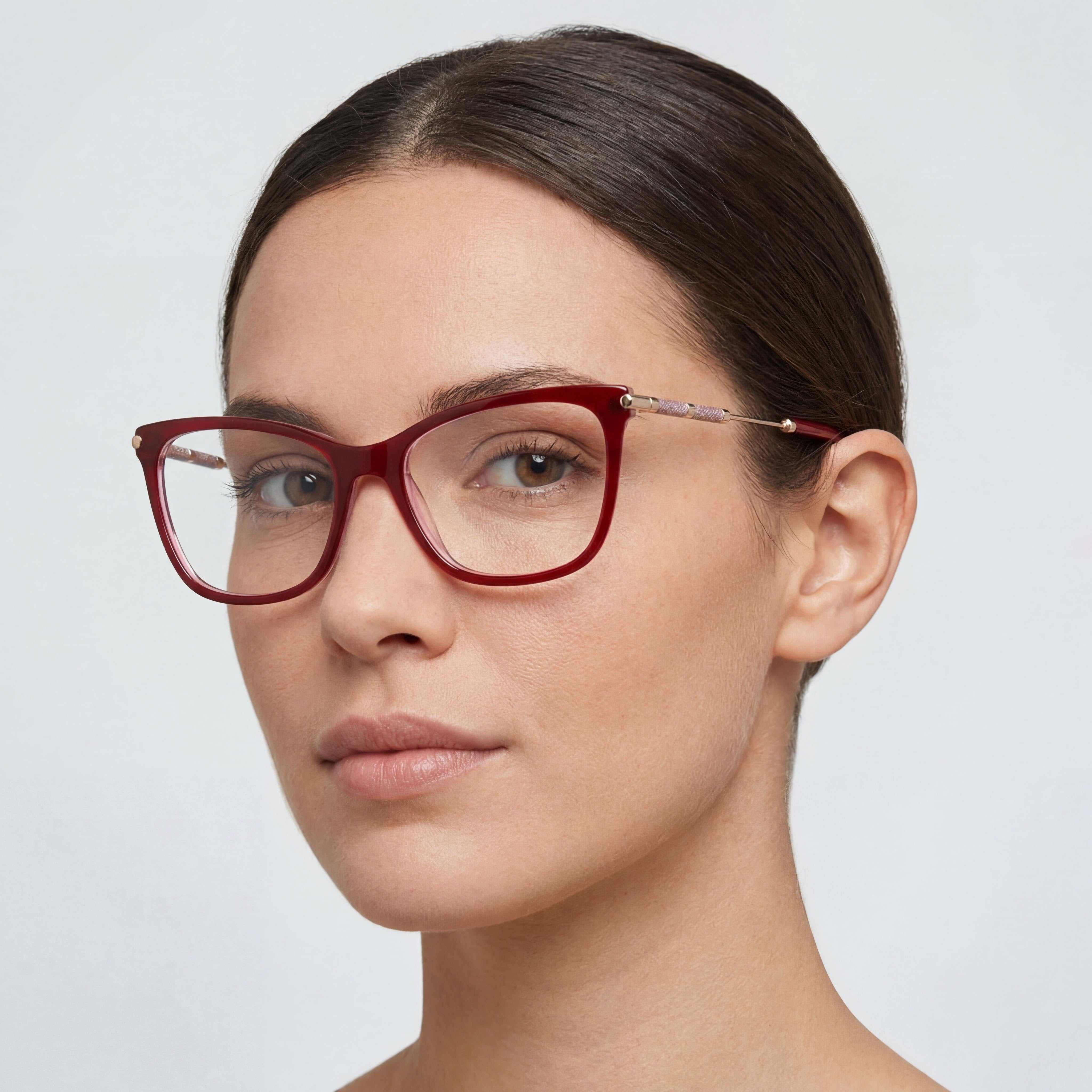 Carolina Herrera Her 0151 Casual Style Acetate Frame Burgundy Non-Polarized Sunglasses for Women, 54mm, Photo 4