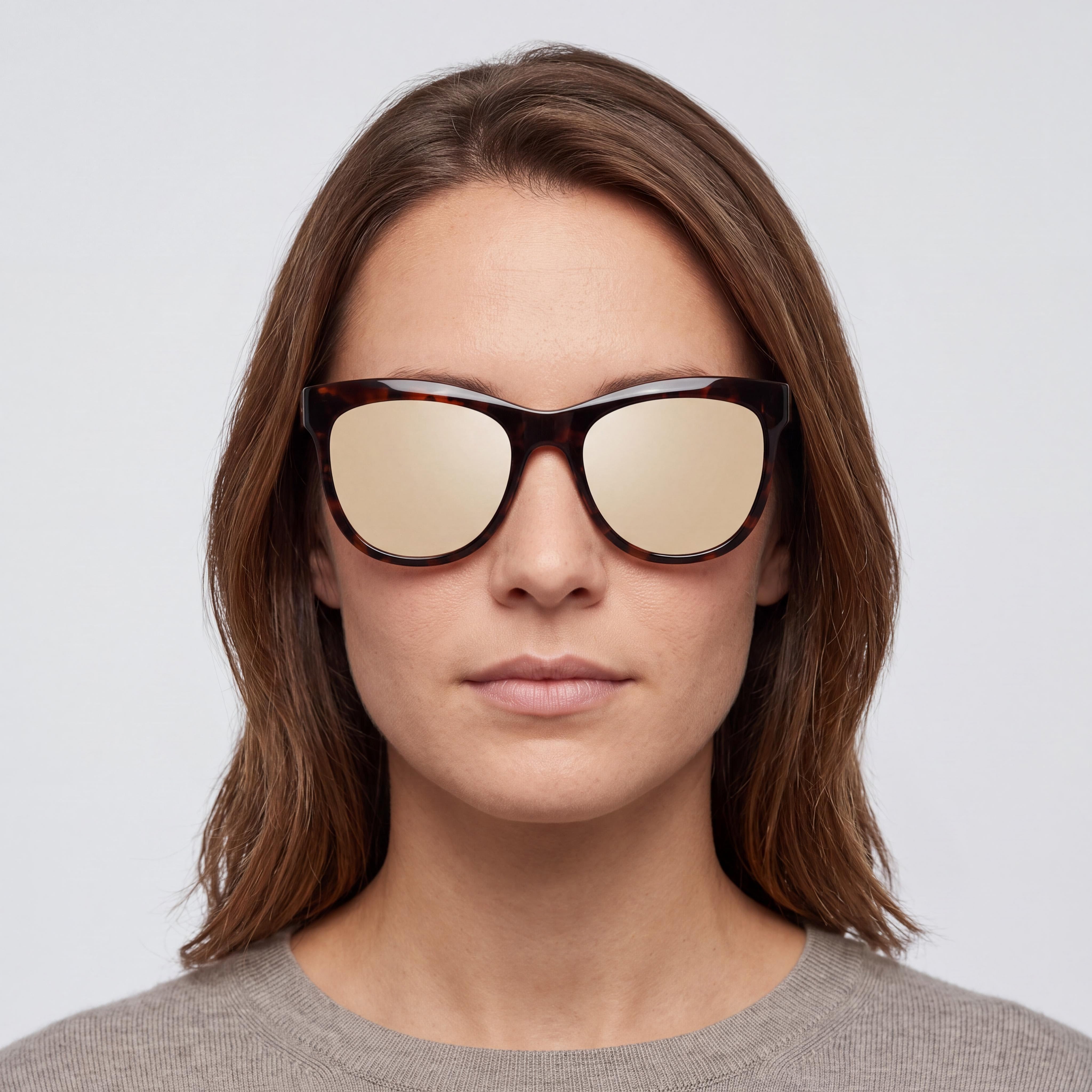 Revo Re 1069 Leigh Cat Eye Women's Polarized UV Sunglasses Tortoise Frame Champagne Lens 52mm, Photo 4