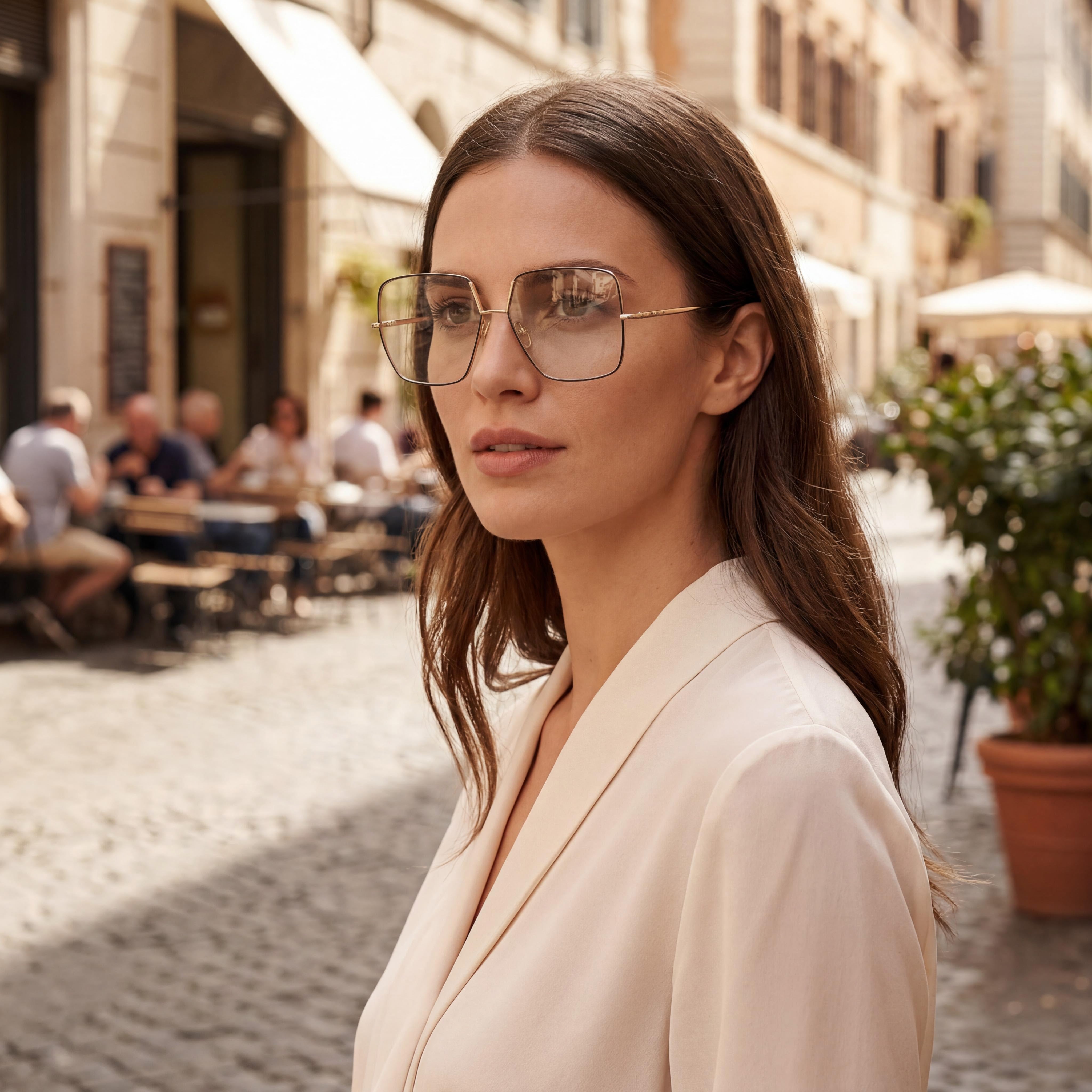 MaxMara Women's Metal Eyewear, Polarized Multicoloured Lenses, Shiny Black, Pale Gold 2-13-135mm, Photo 4
