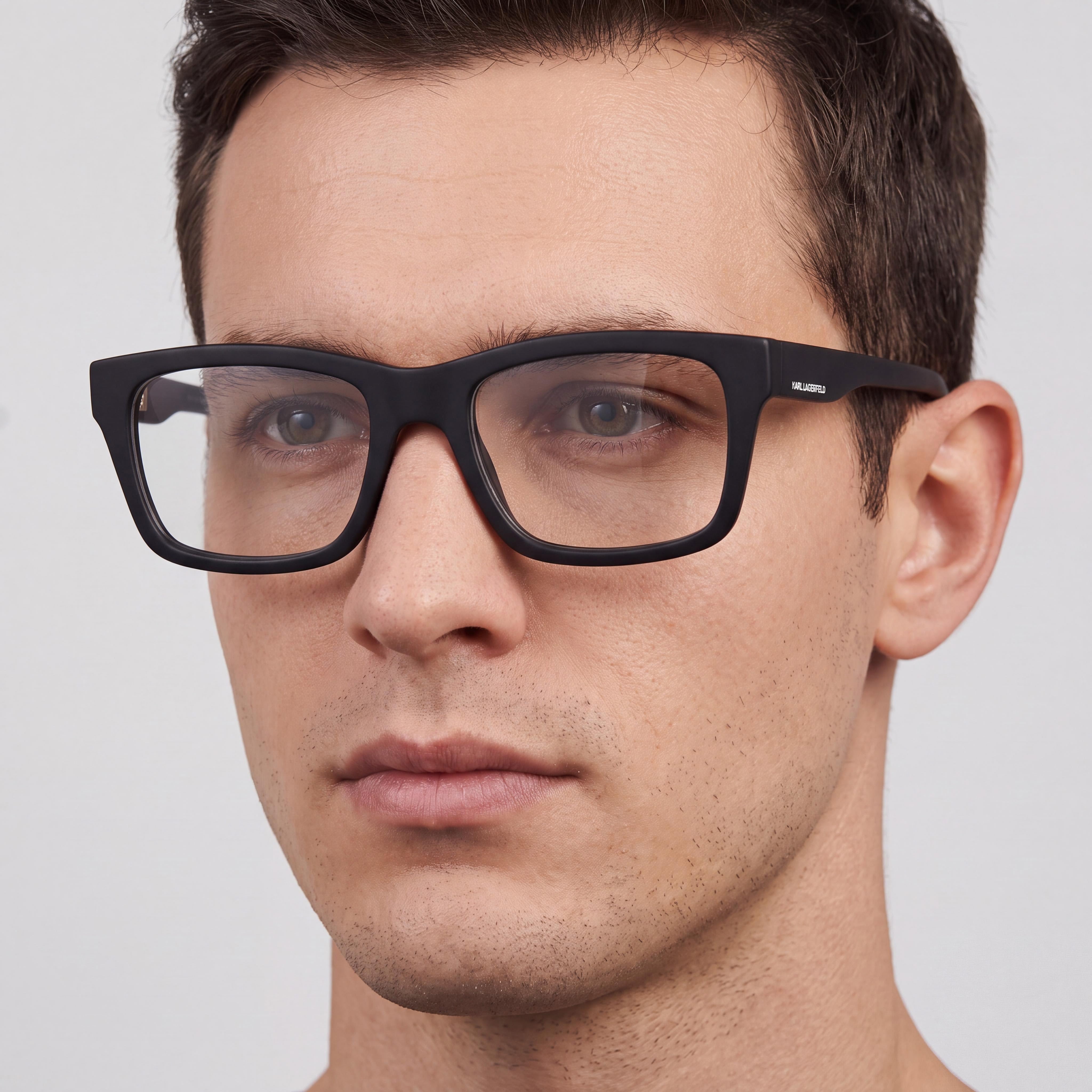 KARL LAGERFELD Modern Unisex Injected Frame Matte Black with Polycarbonate Non-polarised Lenses 53mm, Photo 4