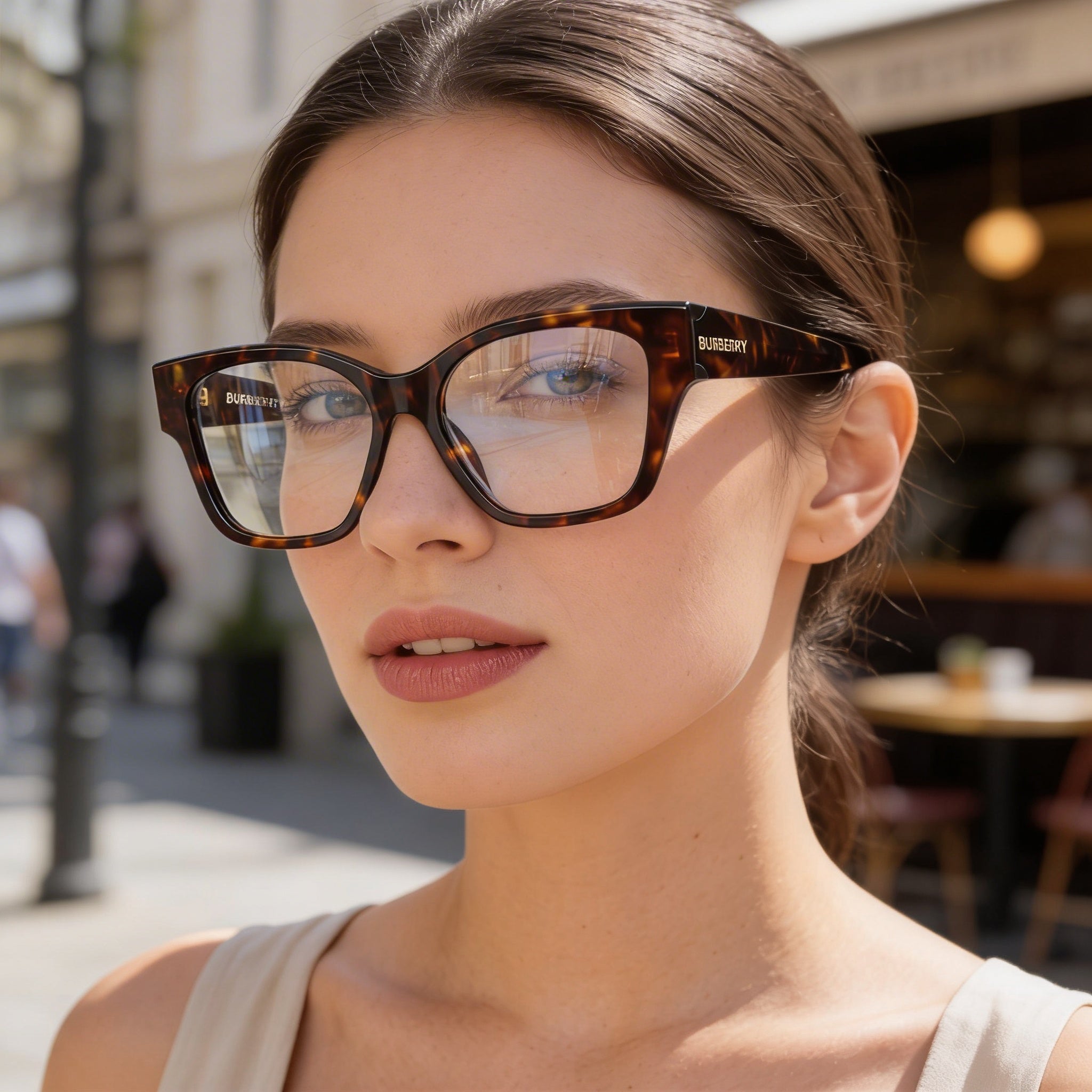 Burberry Unisex Brown Tortoise Frame Optical Eyeglasses for Prescription Lenses, Photo 5