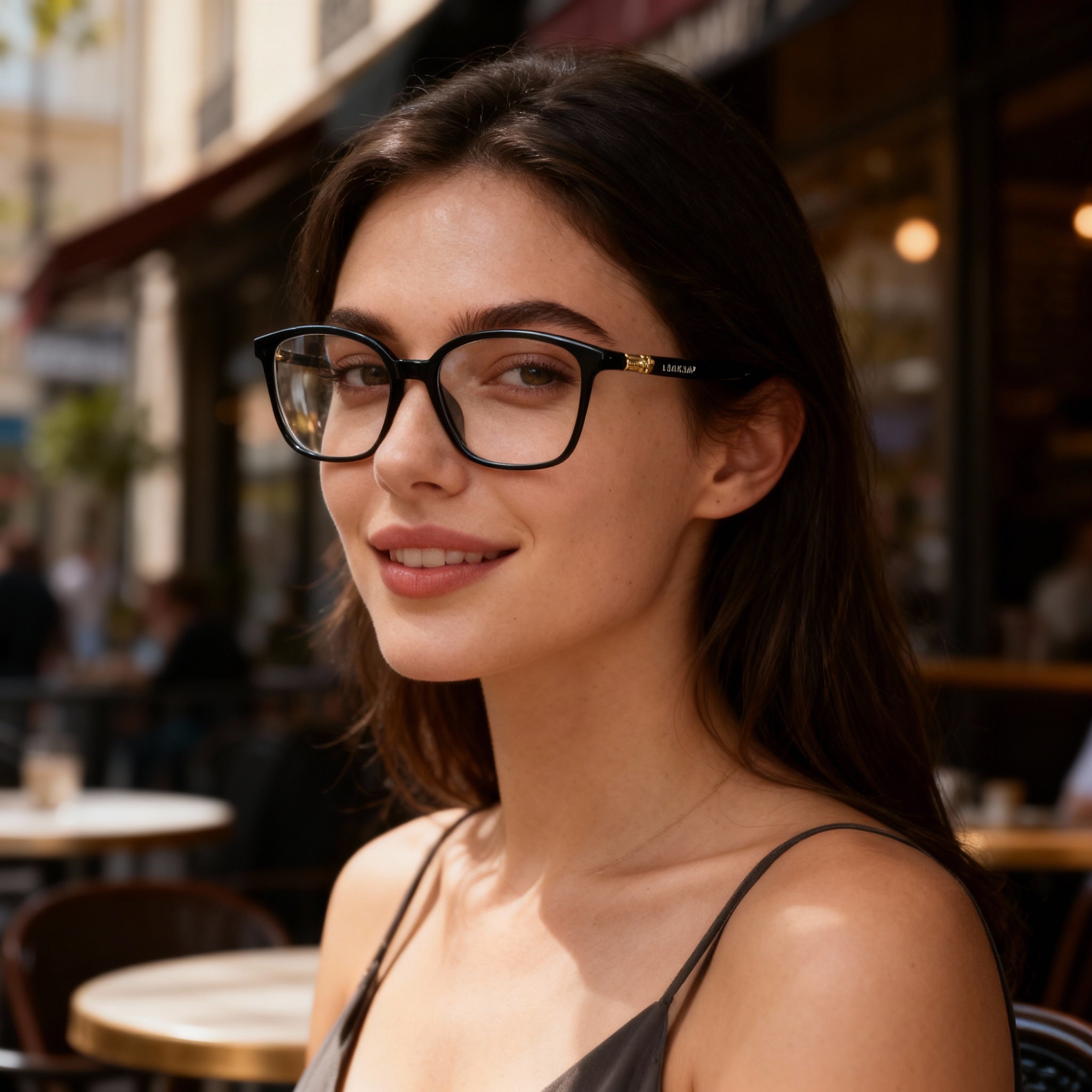 Longchamp LO2706 Women's Modern Square Full-Rim Black Plastic Frame Optical Eyeglasses, Size 52-16-140, Photo 6