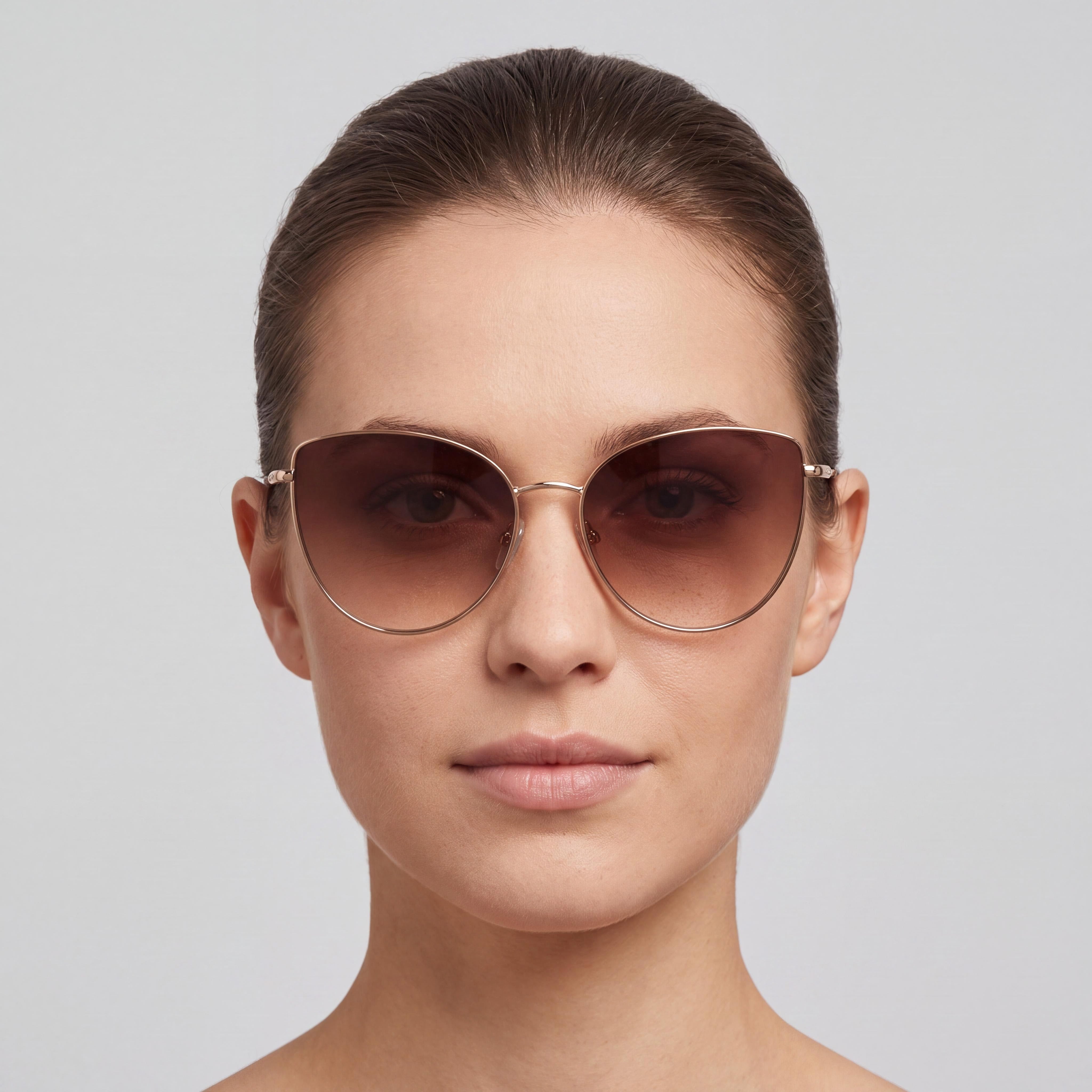 Longchamp LO158S Women's Casual Gold Beige Metal Frame Gold Beige Polycarbonate Lens Sunglasses 60mm, Photo 5