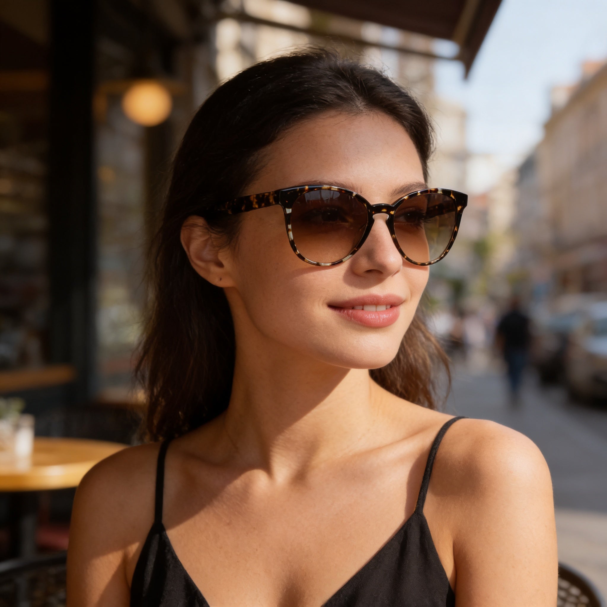 Gafas de sol Longchamp LO647S para mujer, de acetato y protección UV, color Havana Aqua Brown, 53 mm, Photo 4