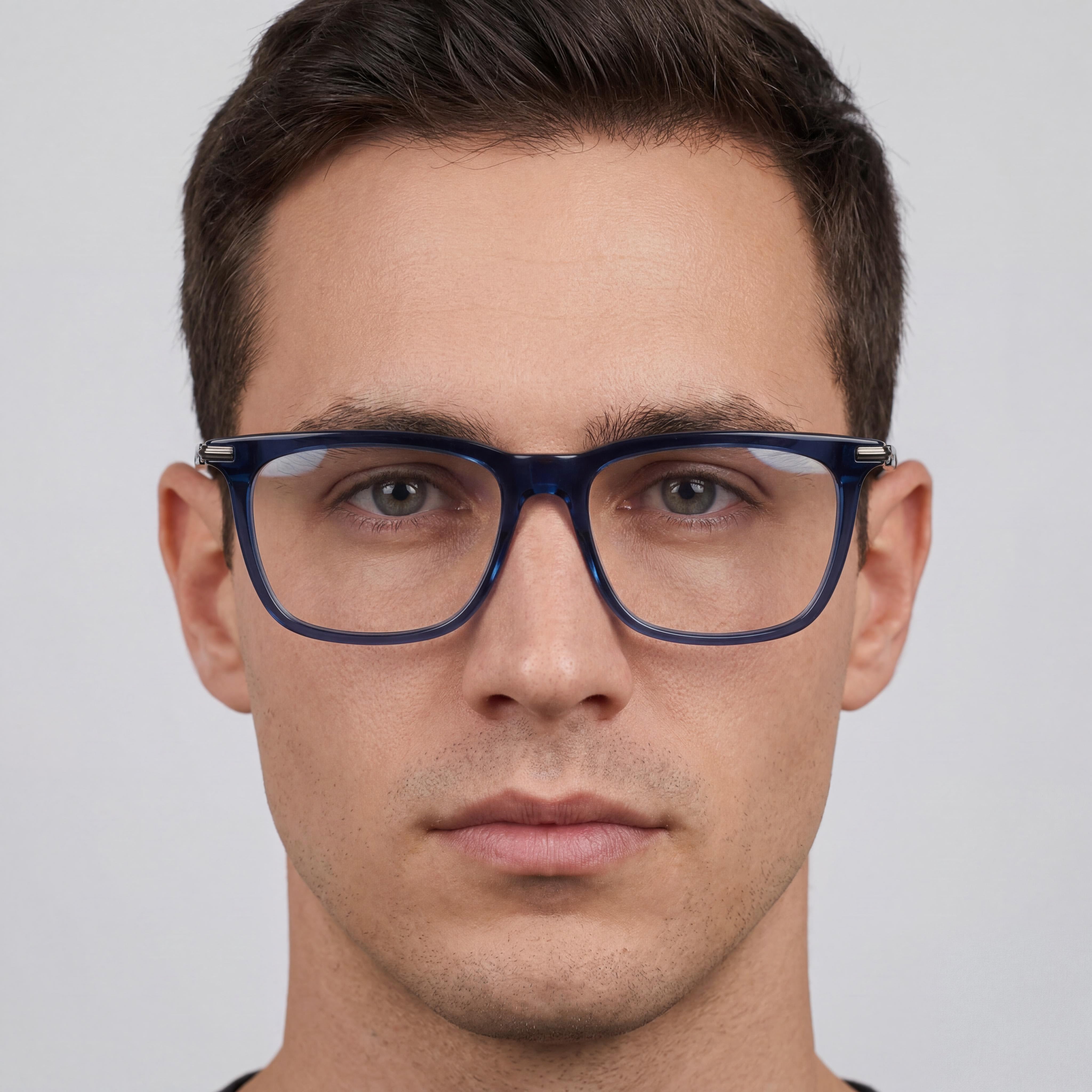 Ferragamo Casual Men's Acetate Frame Transparent Blue Non-Polarized Polycarbonate Lens Sunglasses 56mm, Photo 3